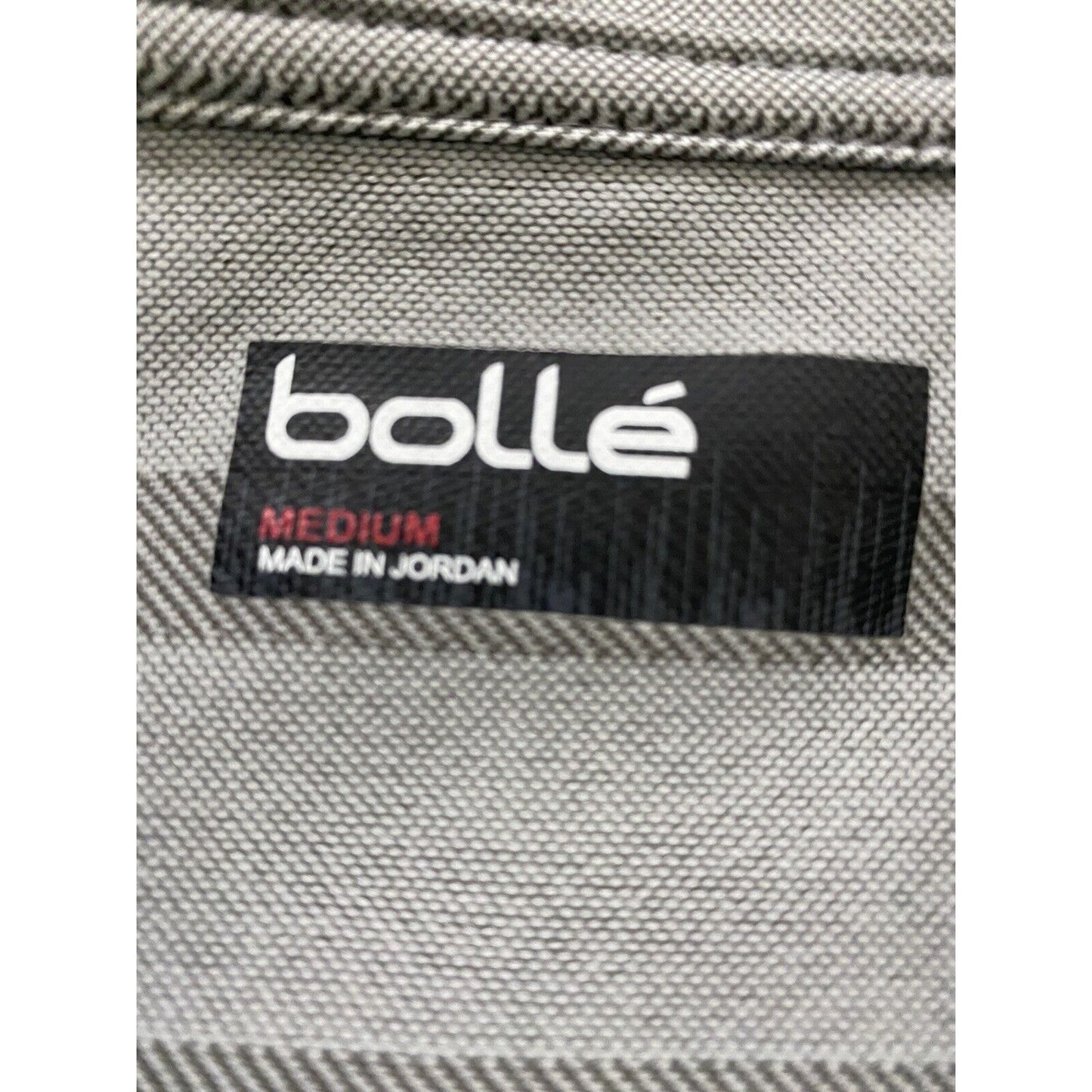 Bolle Men's Short Sleeve Performance Polo Shirt Tornado Stripes Gray Size Medium