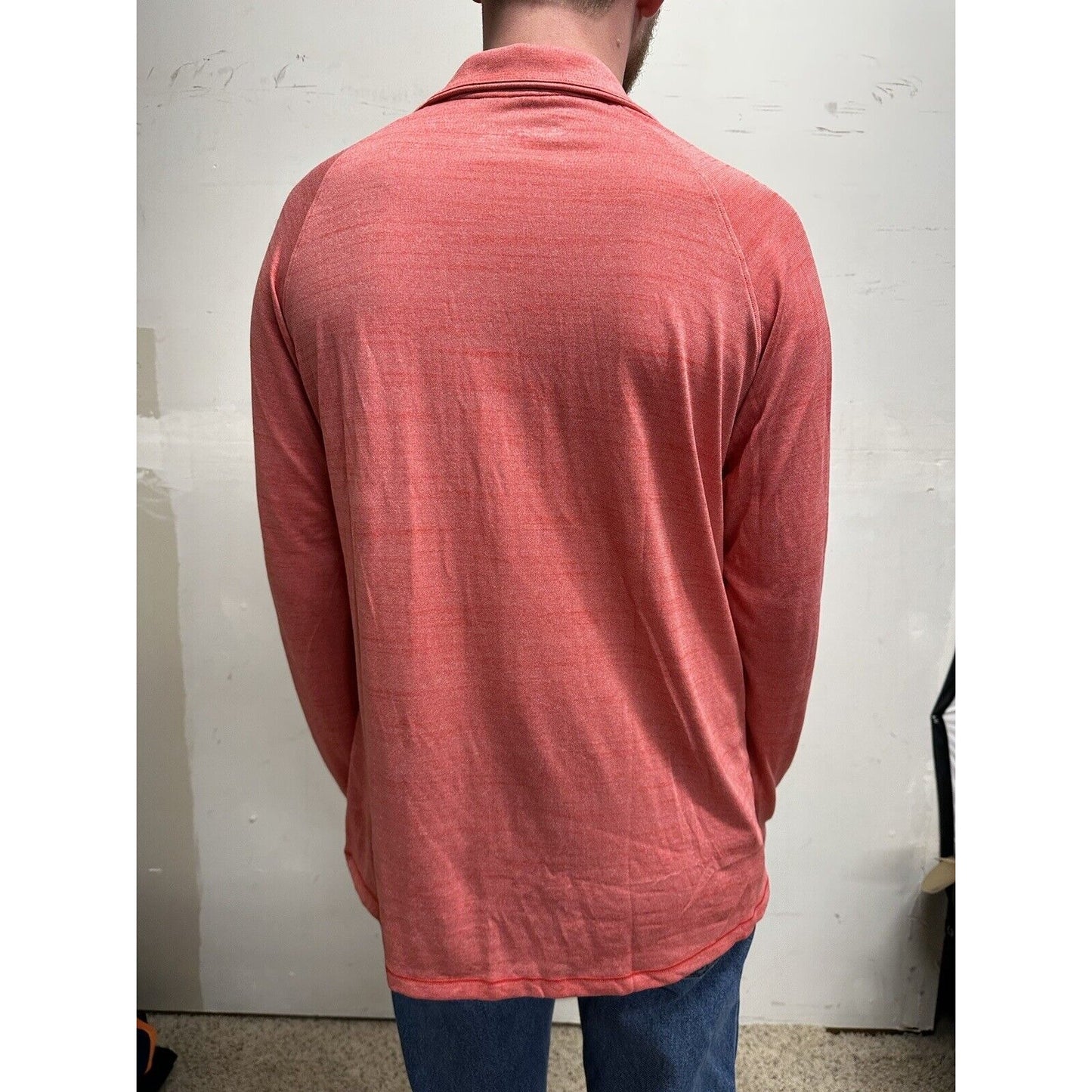 men’s loose under armour quarter zip long sleeve corral pullover shirt Large