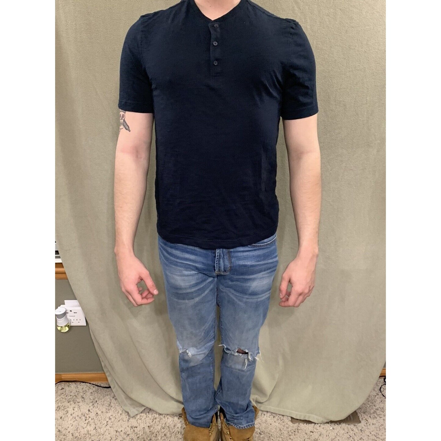 Men’s H&M Small Black Regular Fit Coupe Standard Shirt
