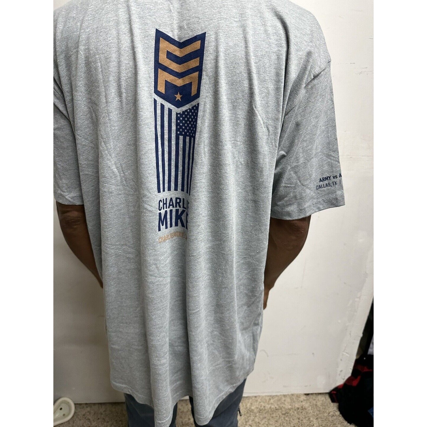 Men’s Gray Next Level XXL Charlie Mike Air Force Tshirt
