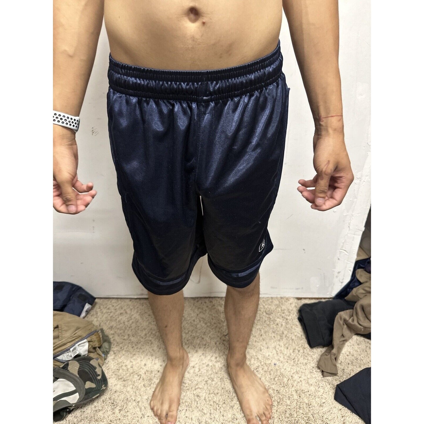 Men’s Dark Blue Small AND1 Athletic Shorts With Pockets