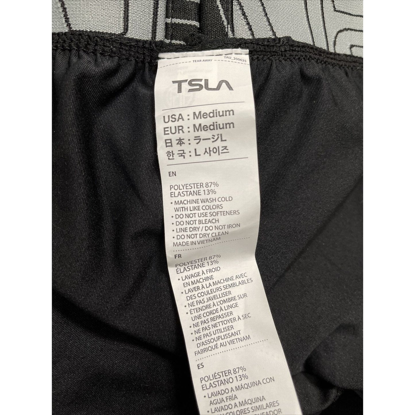 TSLA Men’s Medium Black Running Workout Base Layer Pants Compression