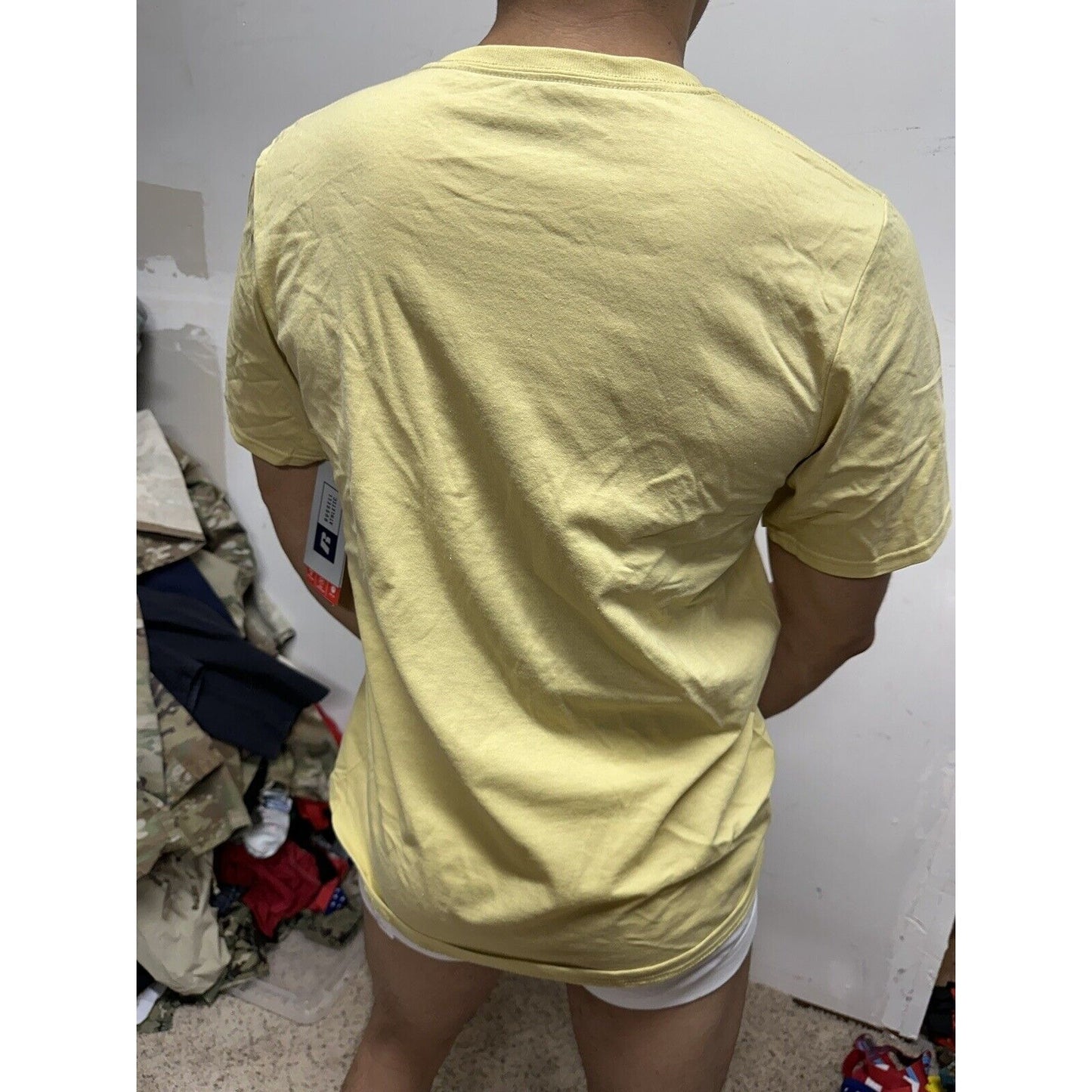 Russell Athletic Gold Medium Tshirt Short Sleeve Dri Power Odor Protection
