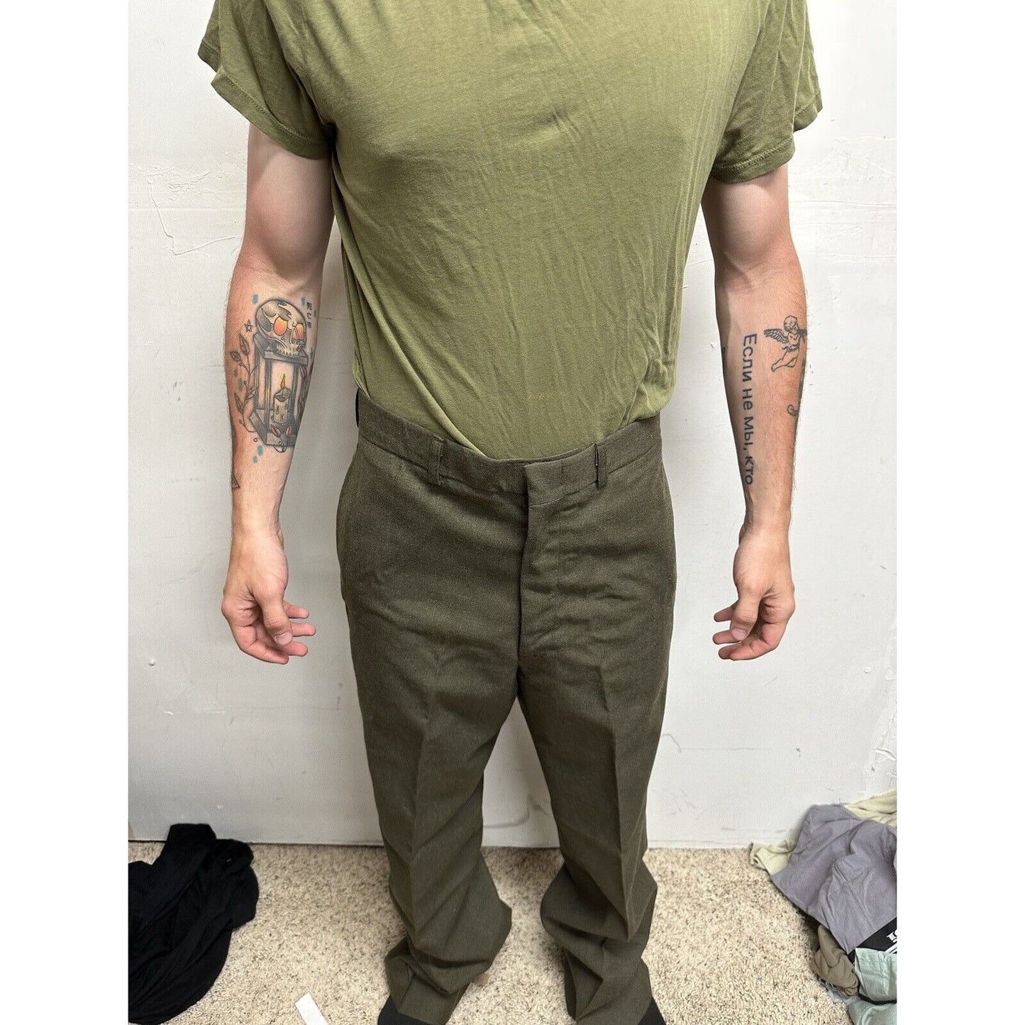 Men’s Usmc Marines Green Size 35L Wool Uniform Pants Only