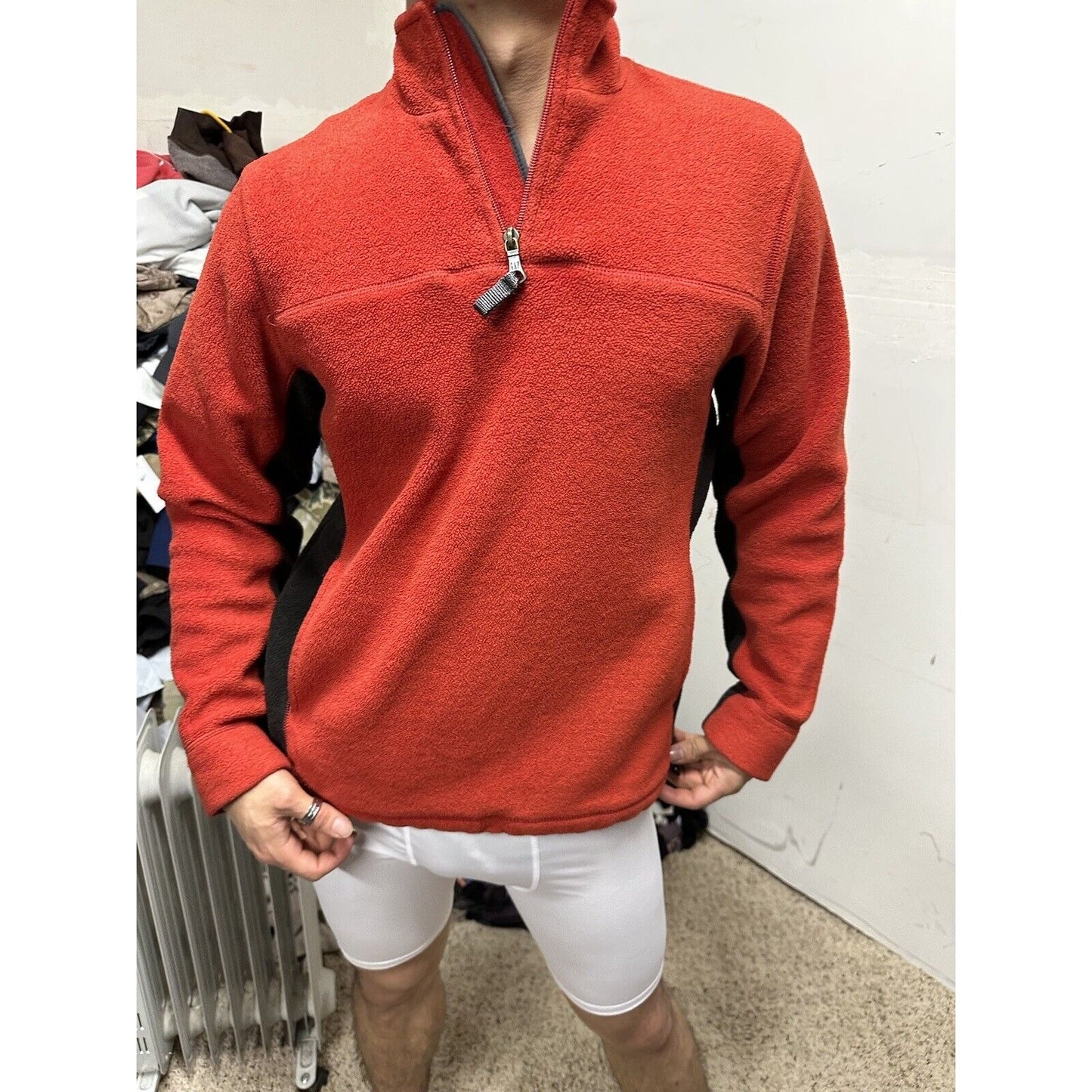 Men’s Red Small 1/4 Zip Gap Pullover Jacket