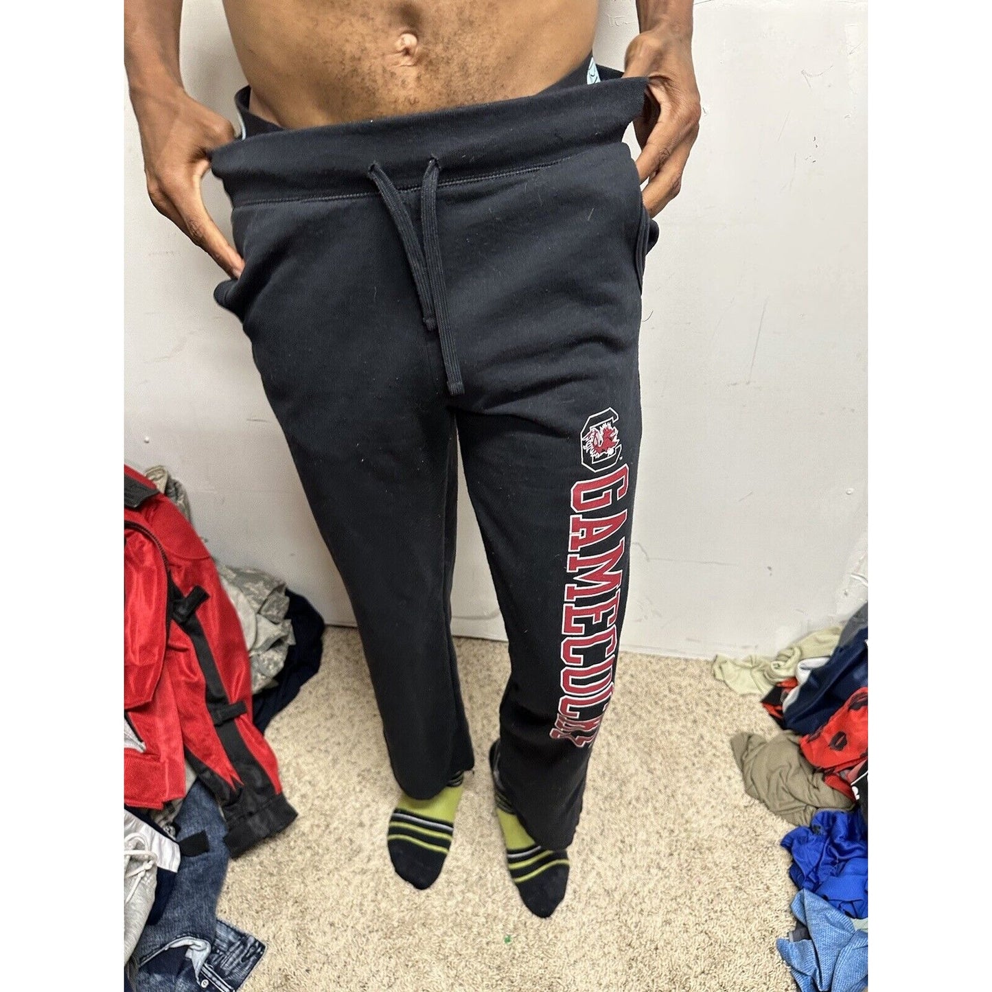 Men’s Gildan Small South Carolina Gamecocks Black Sweat Pants With Pockets