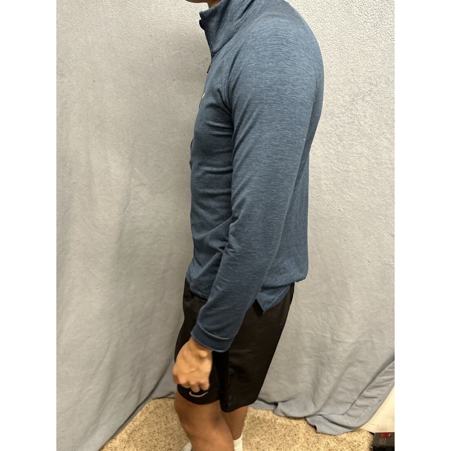 Men’s Blue Medium Weekend Sport Marine Layer 1/4 Zip Pullover Sweater