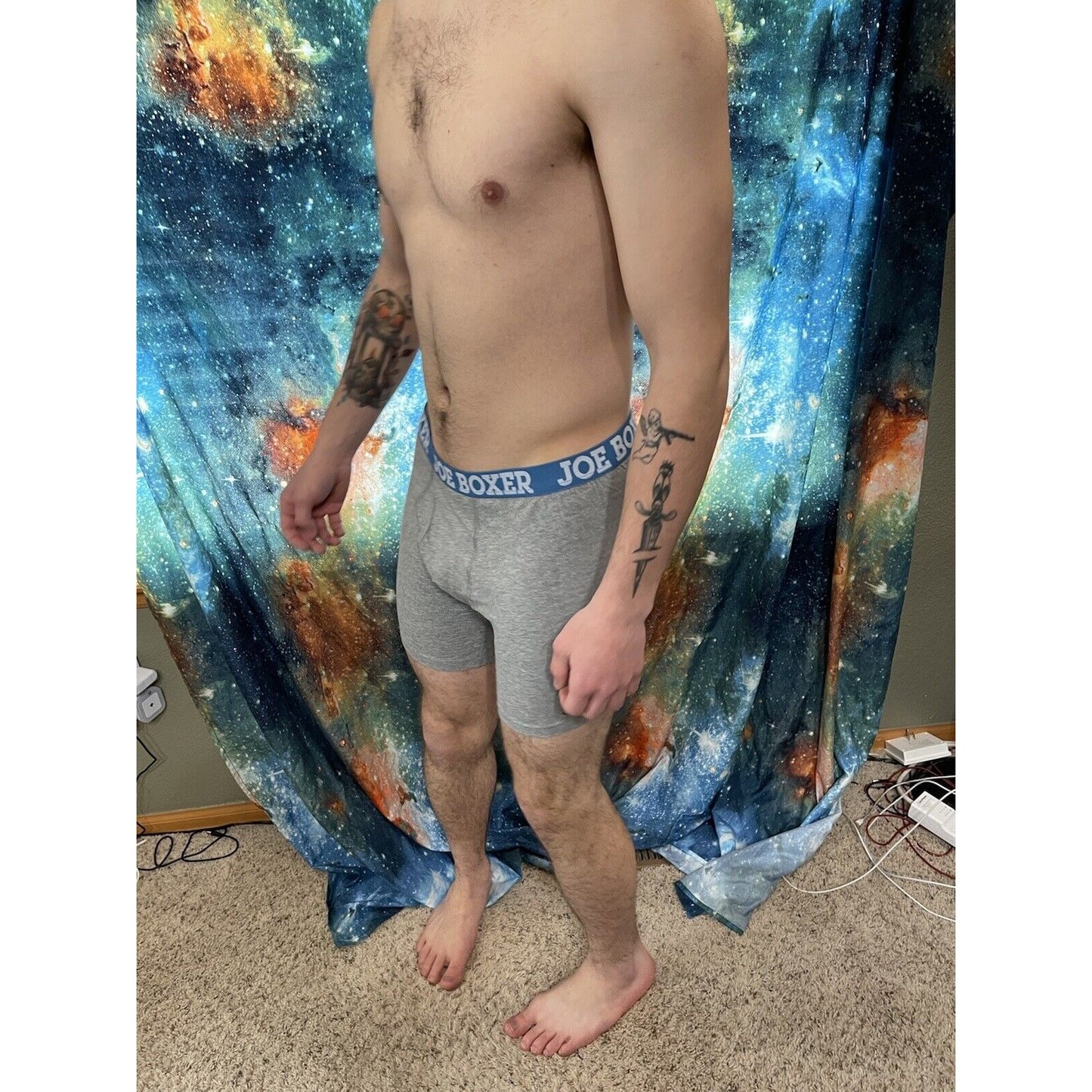 men's joe boxer gray xl happy on the inside boxer briefs new and unworn