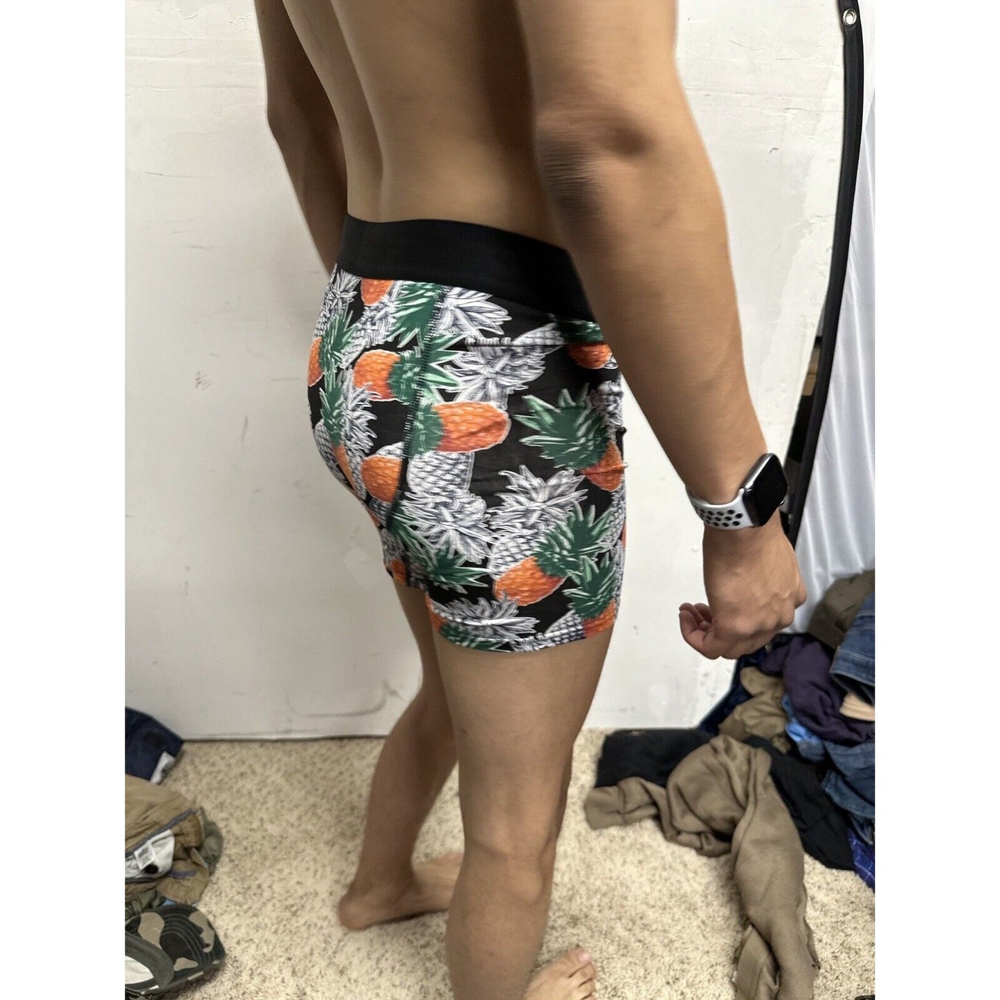 Men’s Pineapple Medium Multicolor 5% Spandex Boxer Briefs