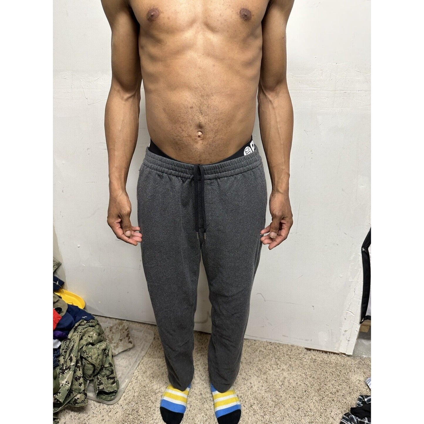 Men’s Gray Medium H&M Regular Fit Sweat Pants with Pockets