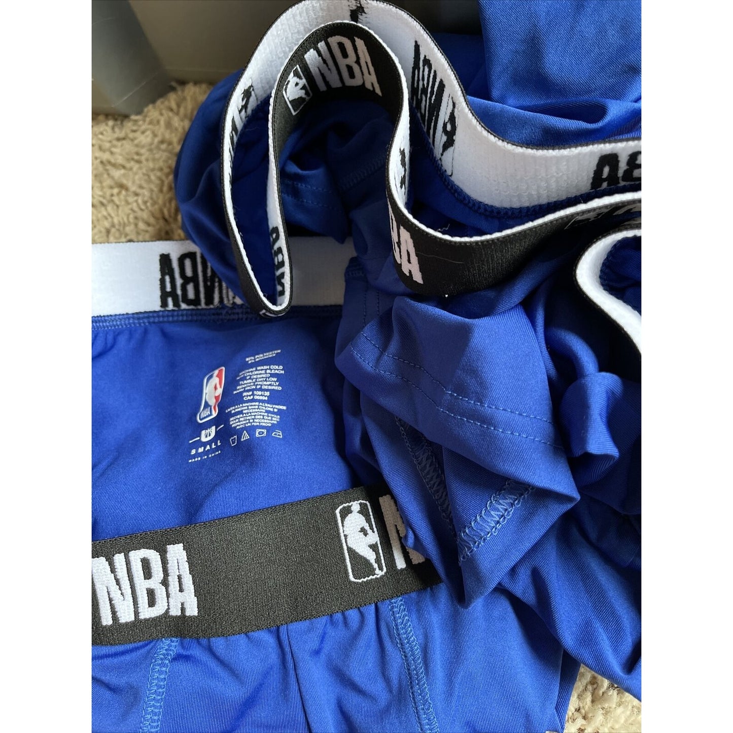 men's royal blue NBA compression shorts small