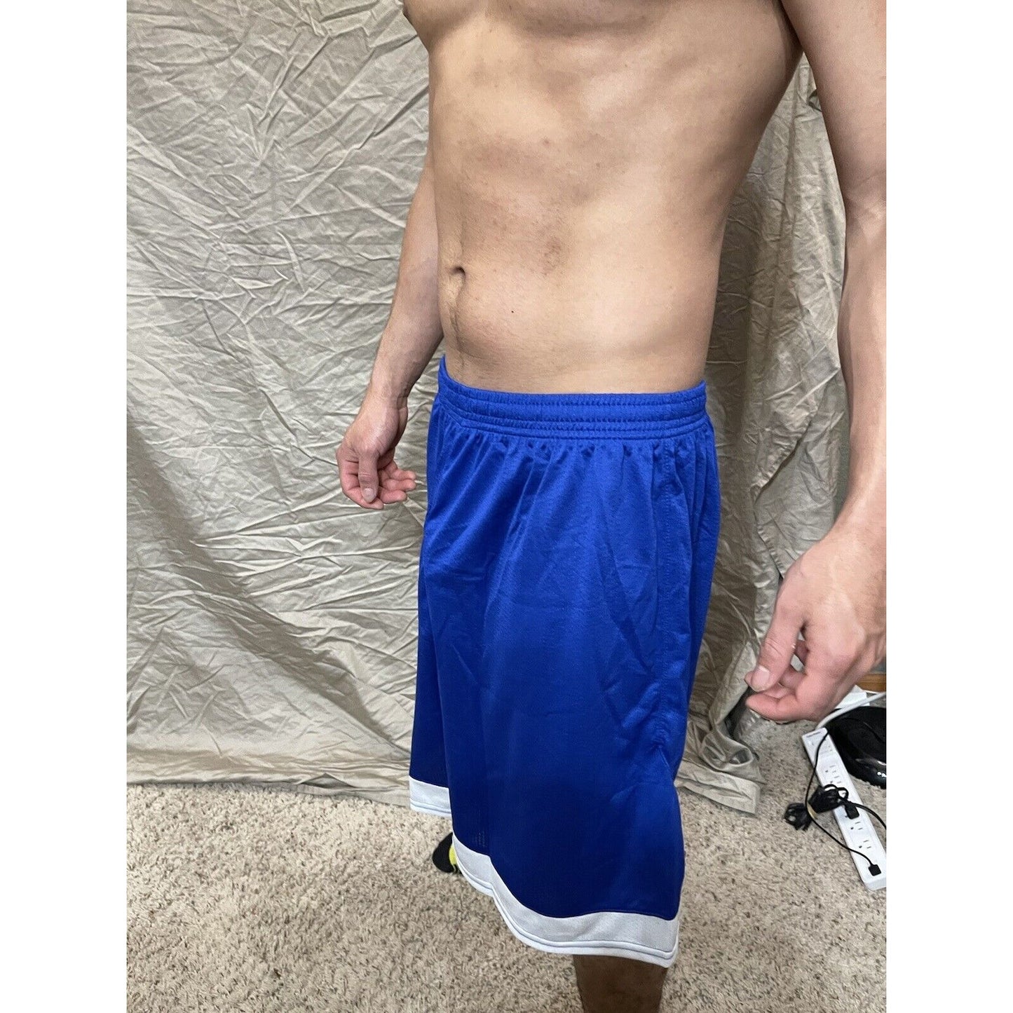 Boy's youth XL scarlet Royal Blue Under armour lacrosse style shorts