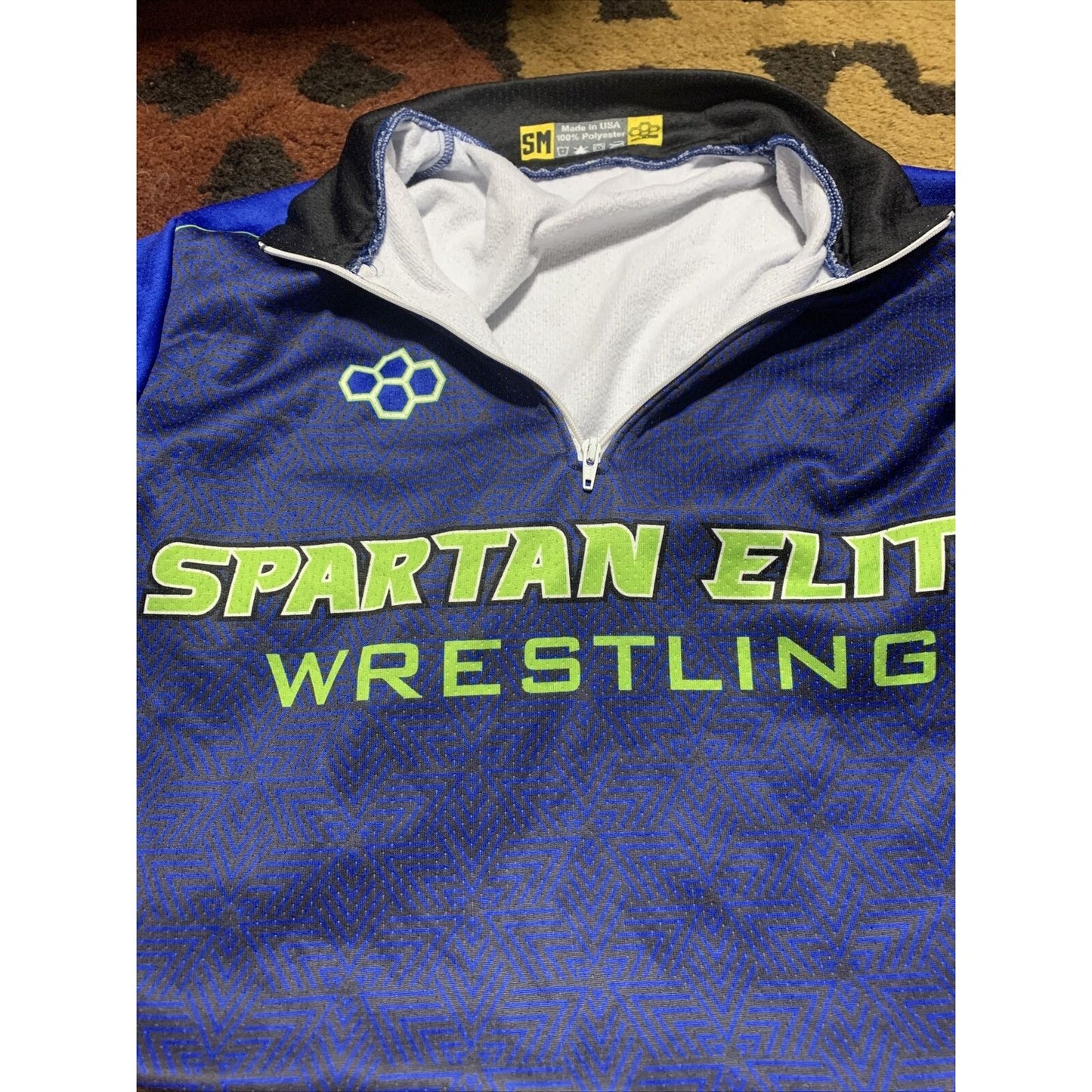 Spartan Elite Wreslting Jersey Top Men’s Small Blue