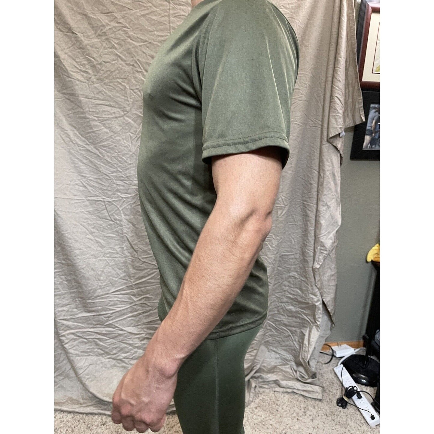 Men's Augusta Sportswear Moisture Management Athletic shirt Olive Green Small