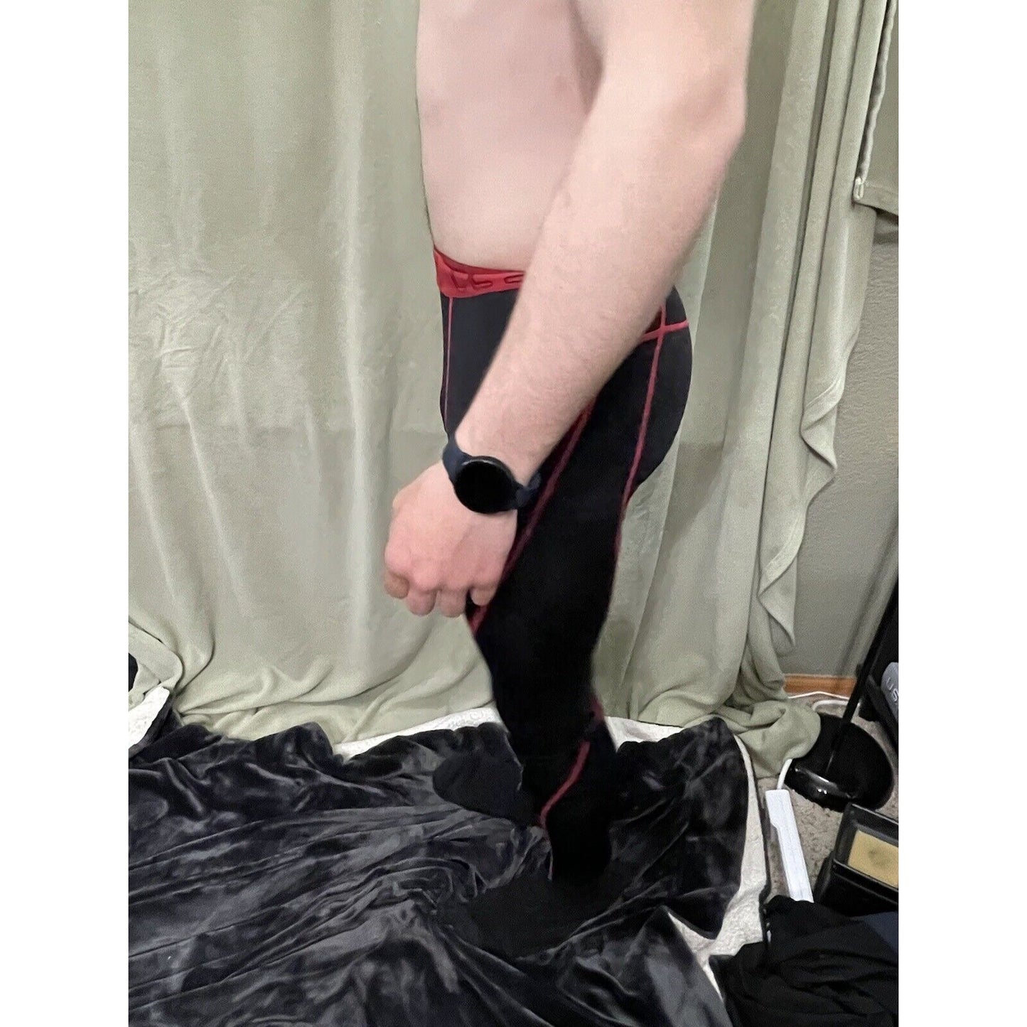 Tesla Thermal Baselayer Compression Pants - Large - Black/Red