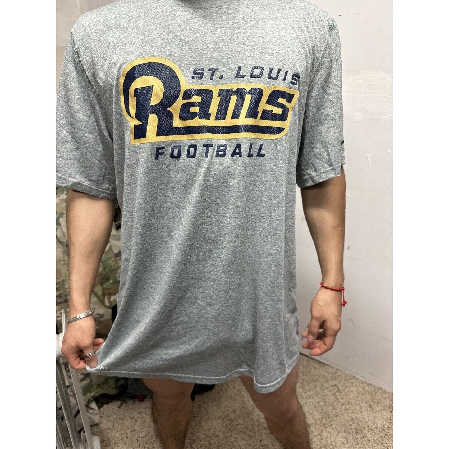 Men’s Gray NFL On Field XL Nike Dri Fit St Louis Rams Football Shirt