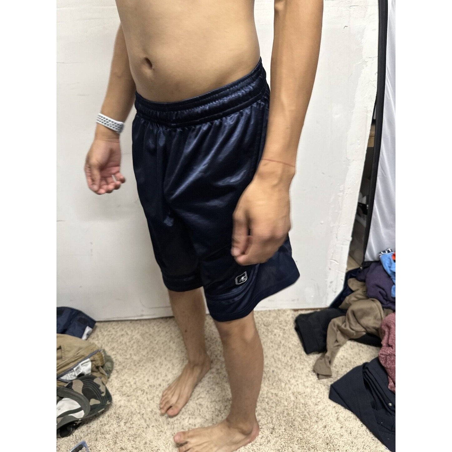 Men’s Dark Blue Small AND1 Athletic Shorts With Pockets