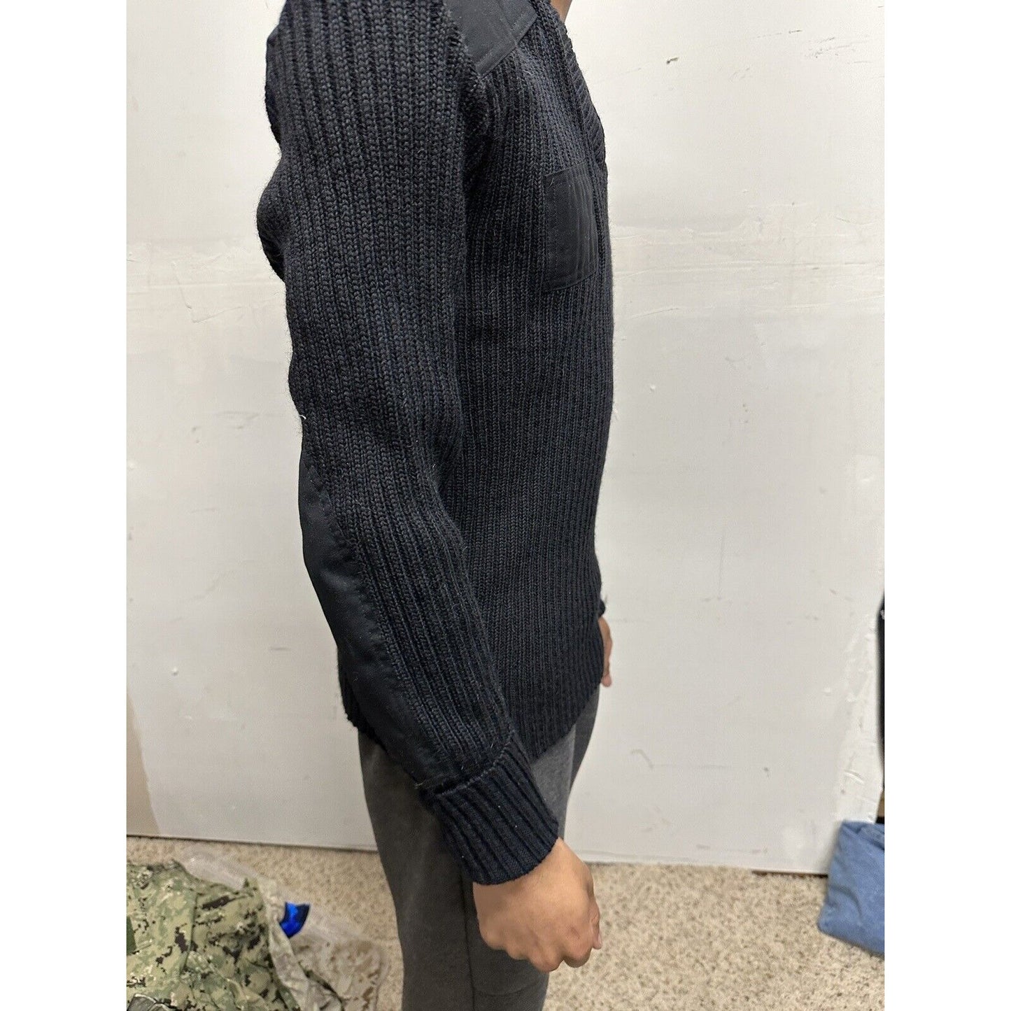 Citadel Mens Military Virgin Wool Pullover Sweater Great Britain Black Size 42