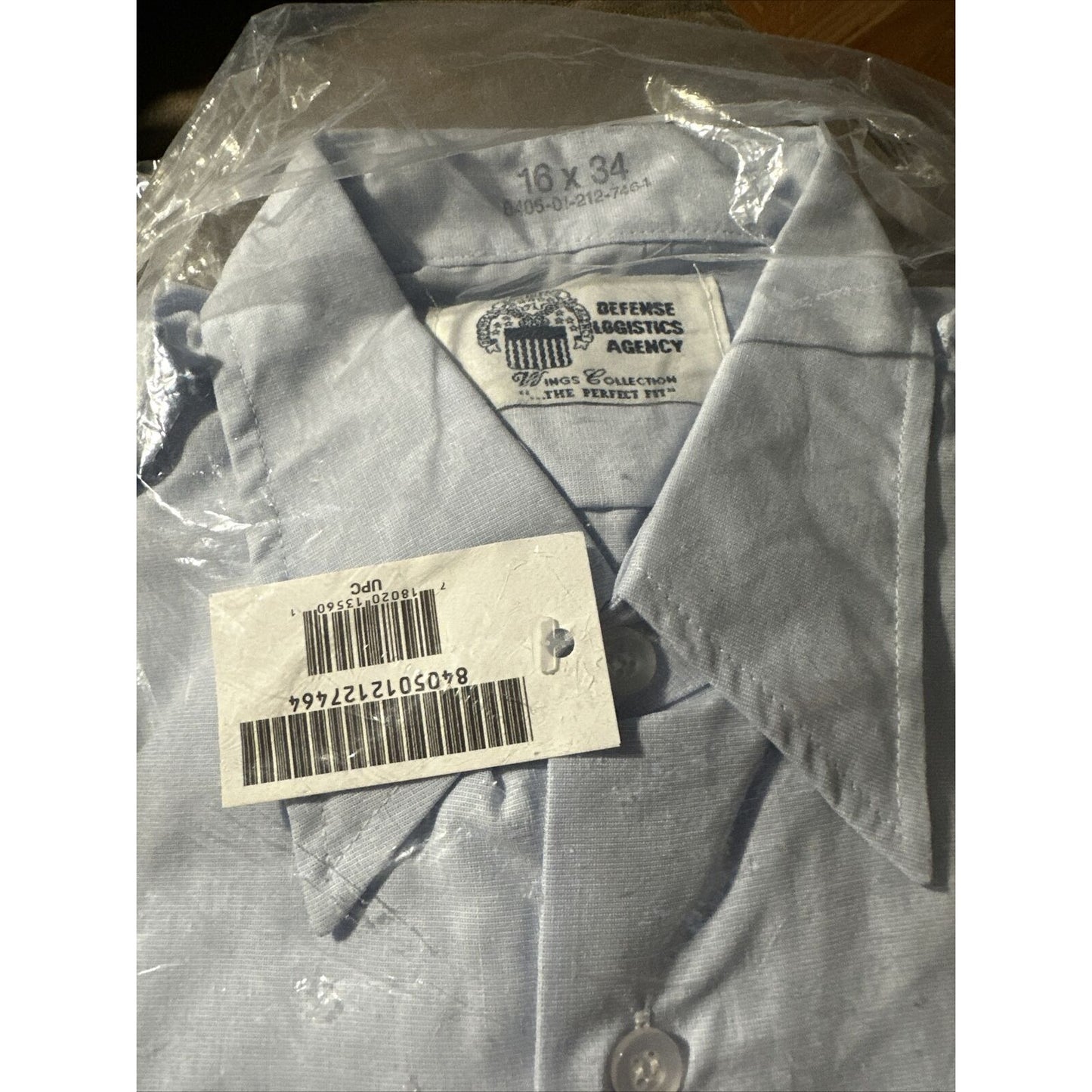 Men’s Dress Blues Shirt USSF USAF Coast Guard Uniform Long Sleeve Size 16 X 34