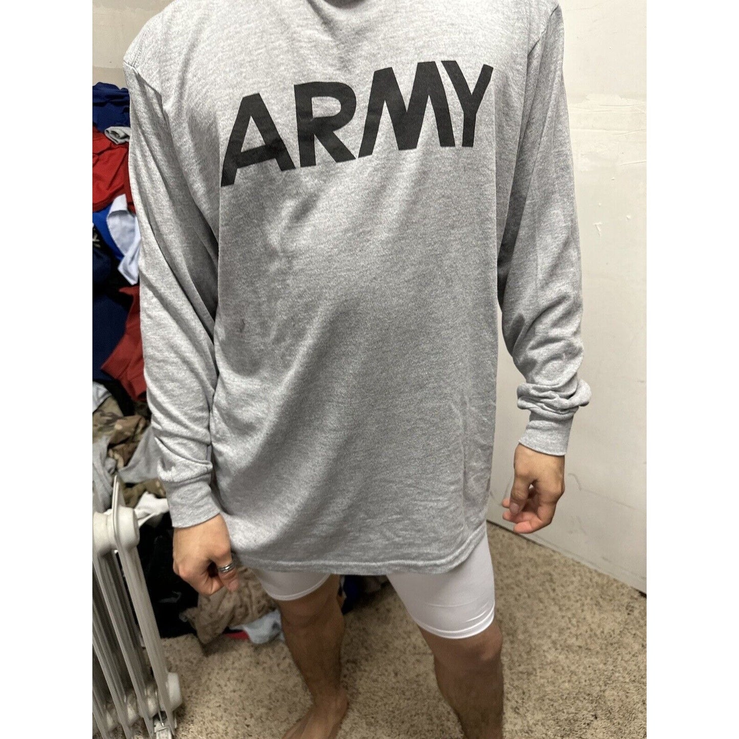 Men’s Long Sleeve Army Soffe Dri Release XL Pt Uniform Shirt Long Sleeves