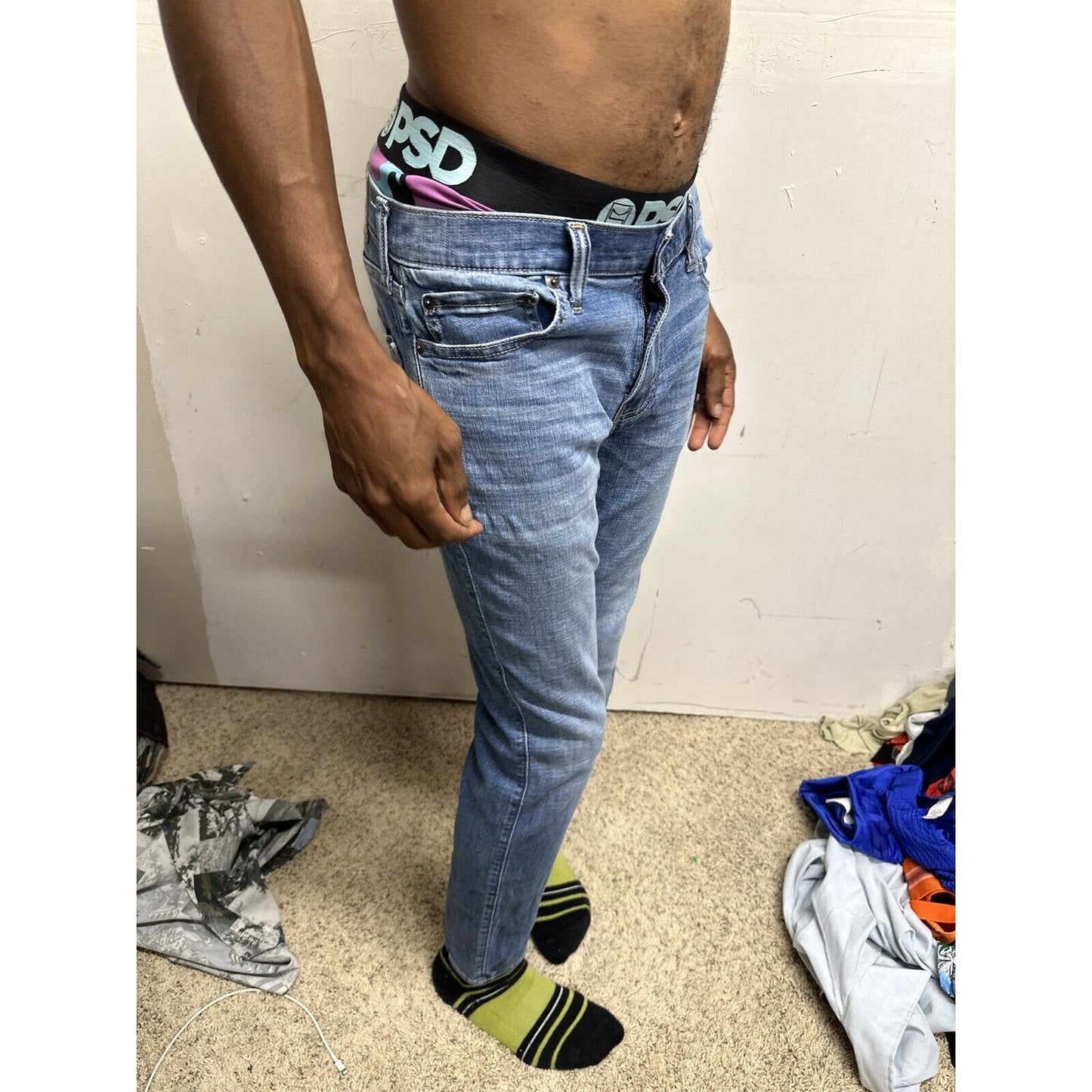 Men’s Hollister 31 X 32 Skinny Fit Advanced Stretch Blue Jeans