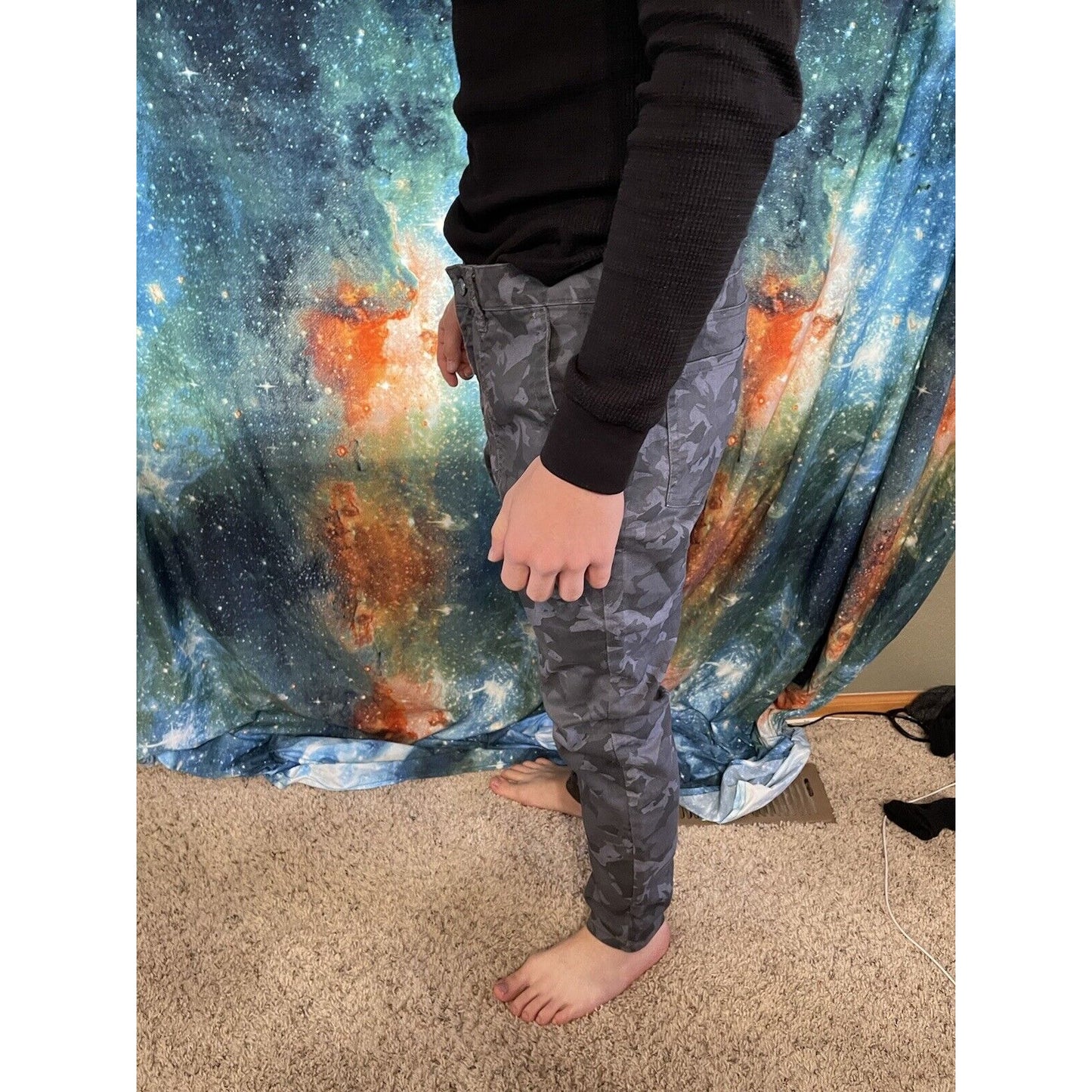 Men’s Joe Fresh gray camo floral classic slim jeans 31 x ~32