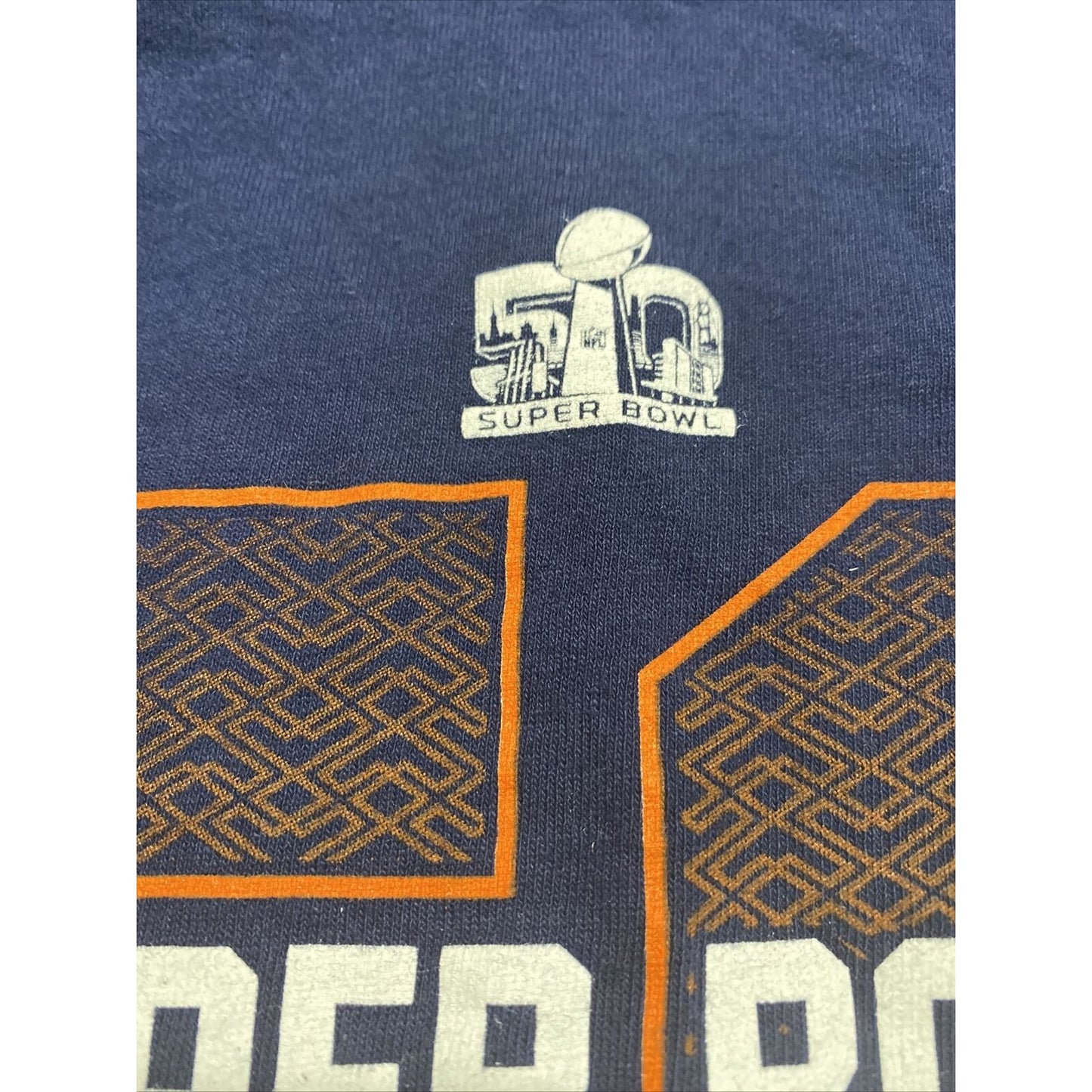 Denver Broncos Super Bowl 50 Champions Delta Pro Weight Men’s Large Cotton Shirt