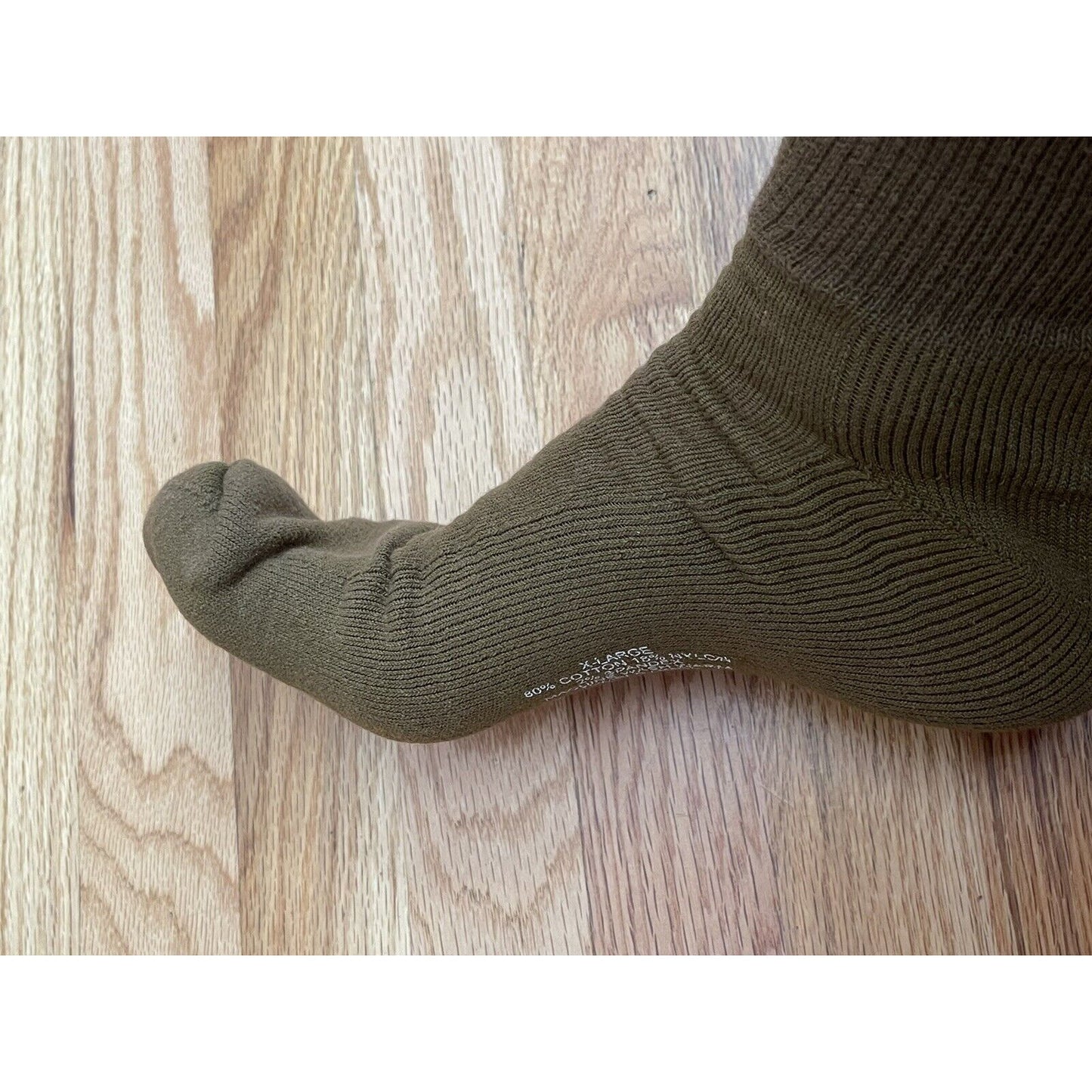 Military Defense Logistics Agency Boot socks XL brown 80% cotton 18% nylon New