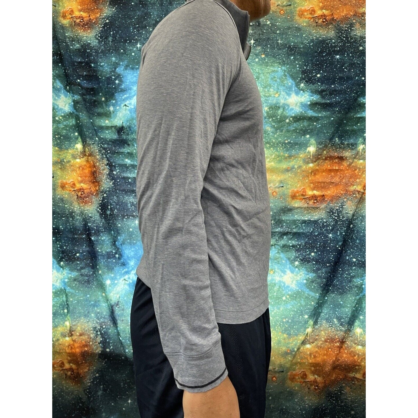 Men’s Banana Republic Medium light blue 1/4 zip long sleeve pullover
