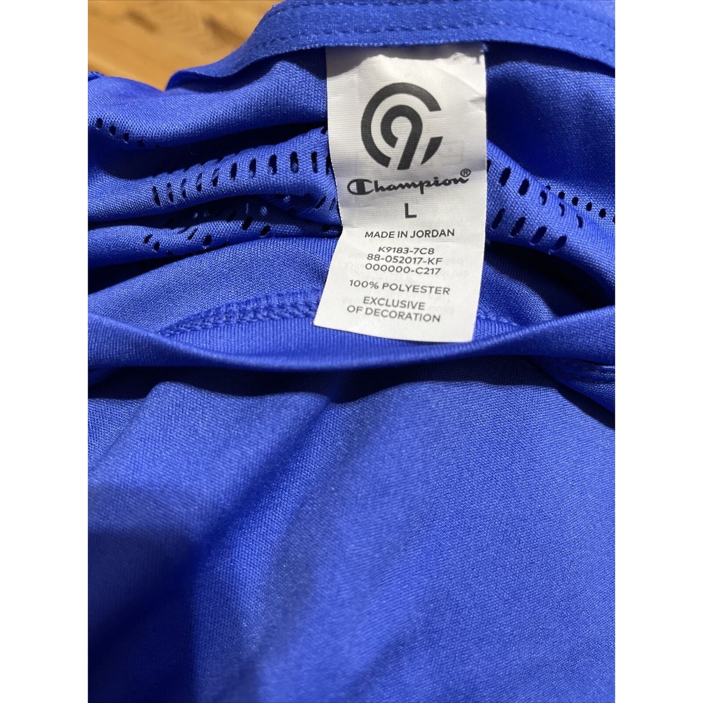 Men’s royal blue large Champion Muscle Tee sleeveless ventilated