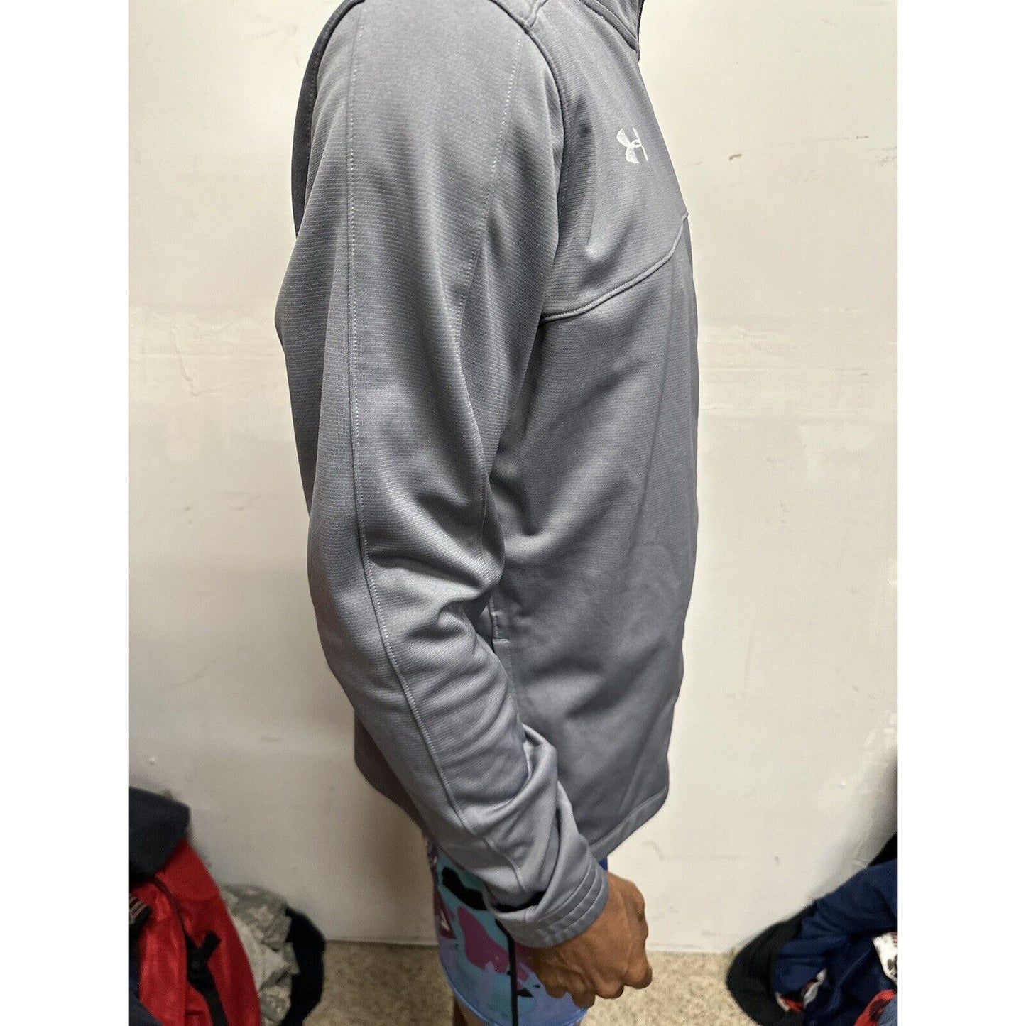 Men’s Gray Under Armour Large Visit Ridge High School Soccer Full Zip Jacket