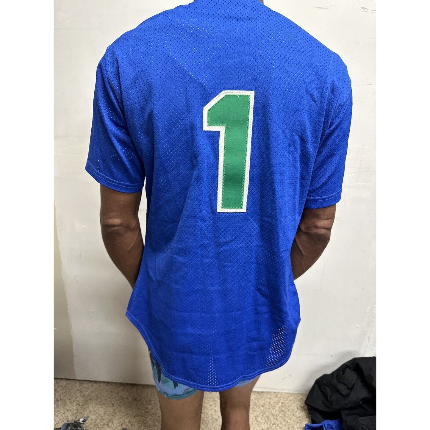 Men’s Victory Size 38 Blue Baseball Jersey Spartans