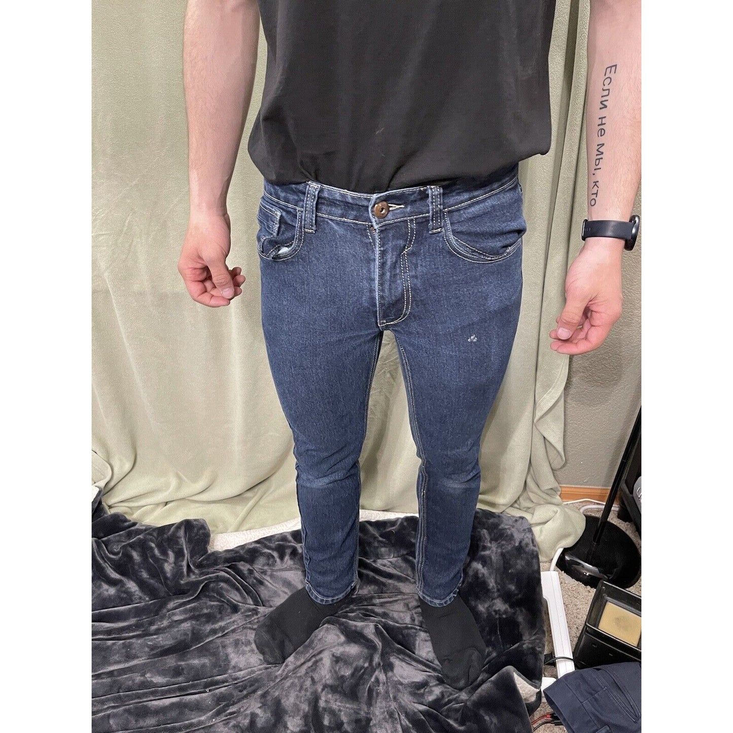 men 30 x 30 WT02 New York Tru Fit straight jeans blue