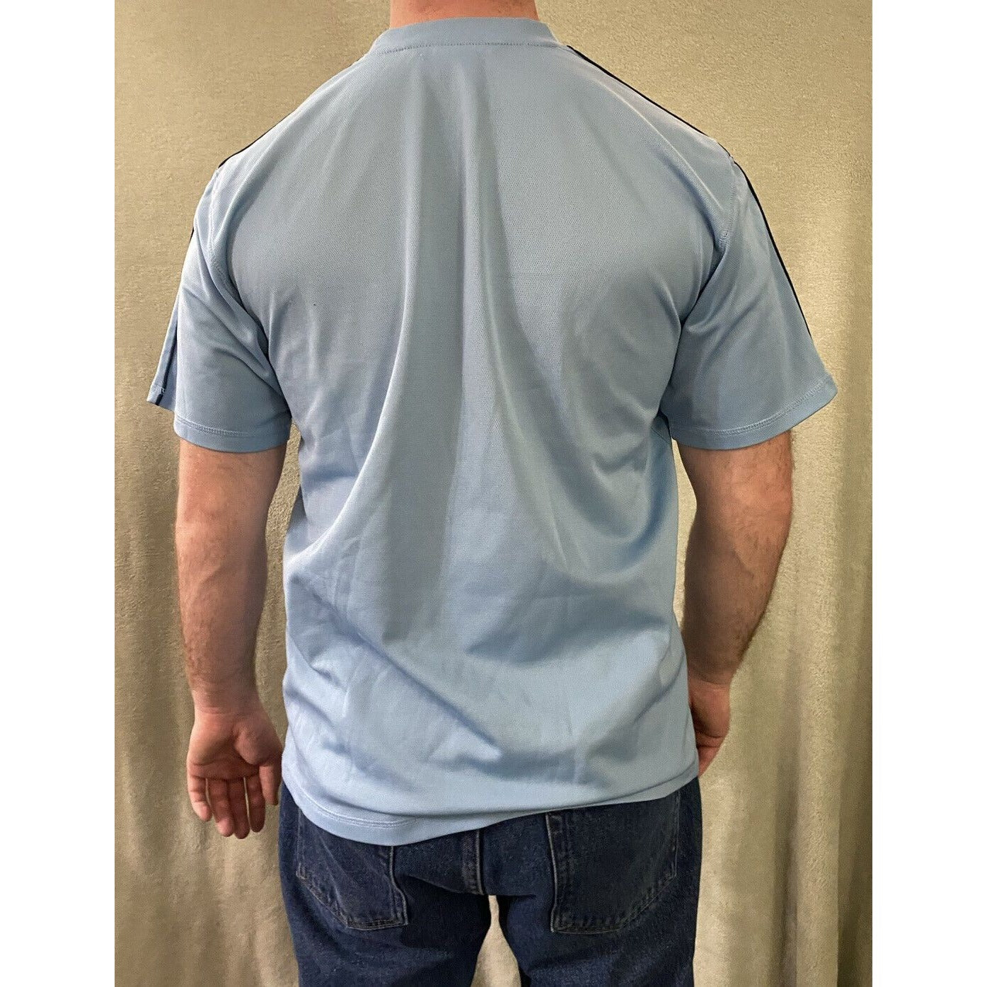NIKE Men’s XL Sky Blue Gym Workout Training Athletic Polyester Shirt