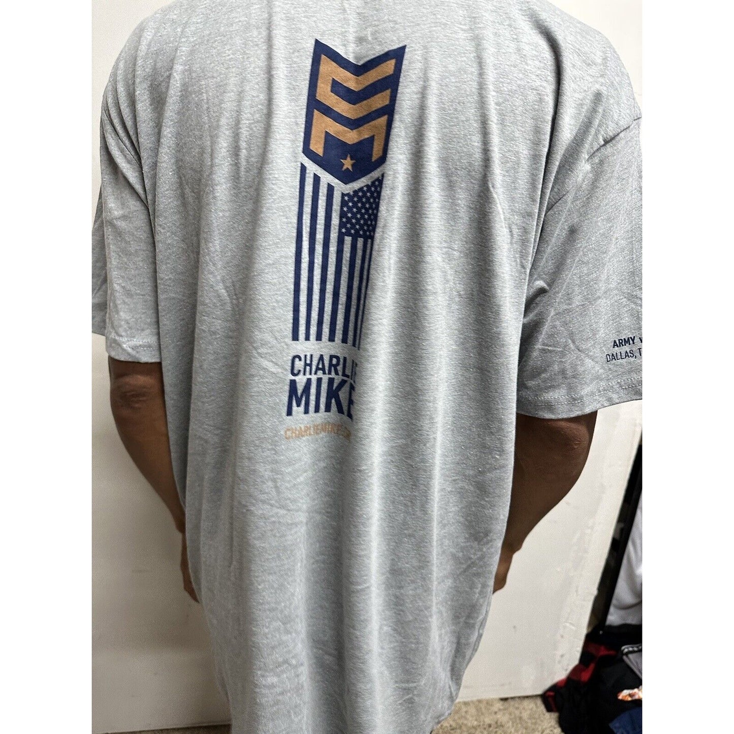 Men’s Gray Next Level XXL Charlie Mike Air Force Tshirt