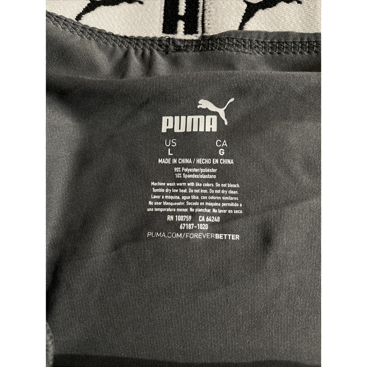 Puma MENS size LARGE 36-38" Sport Luxe boxer briefs gray With Black/white Band