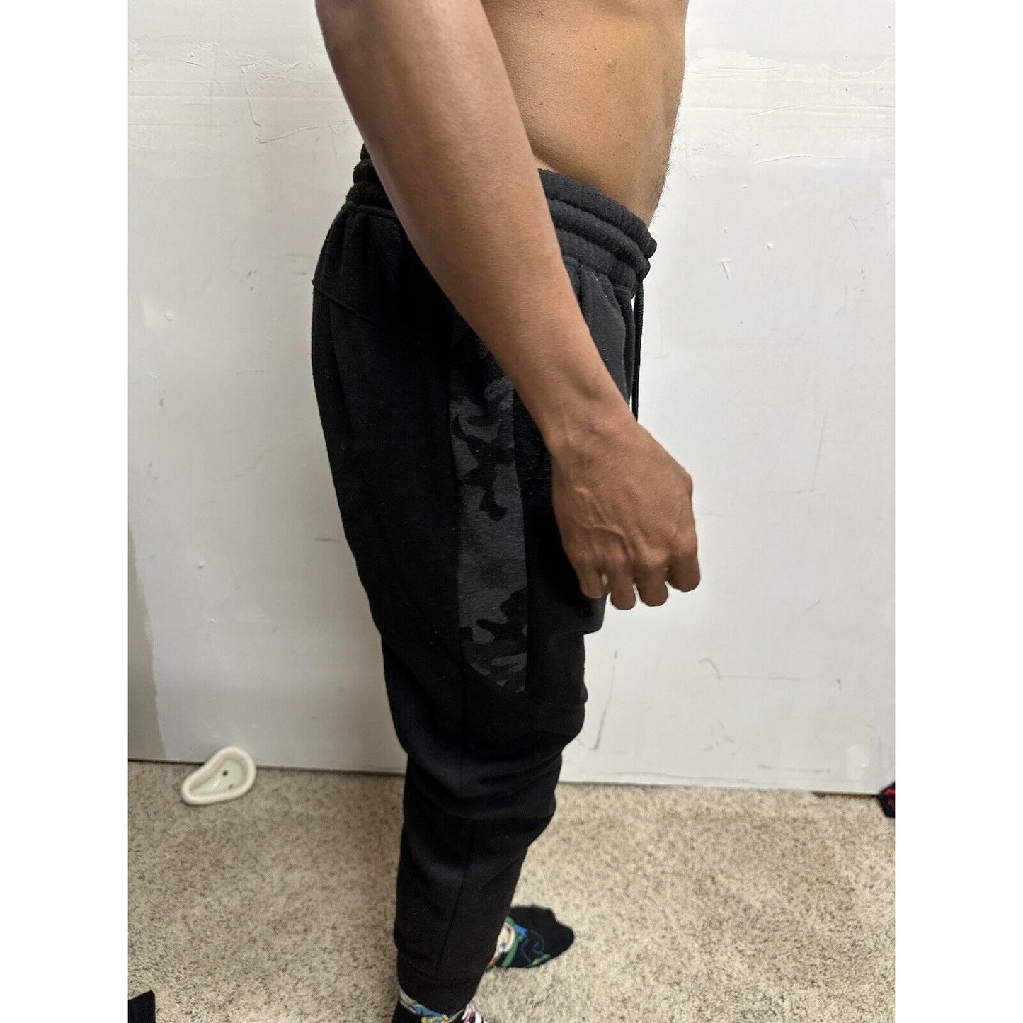 Men’s RBX Black Large With Camo Sweat Pants With Pockets