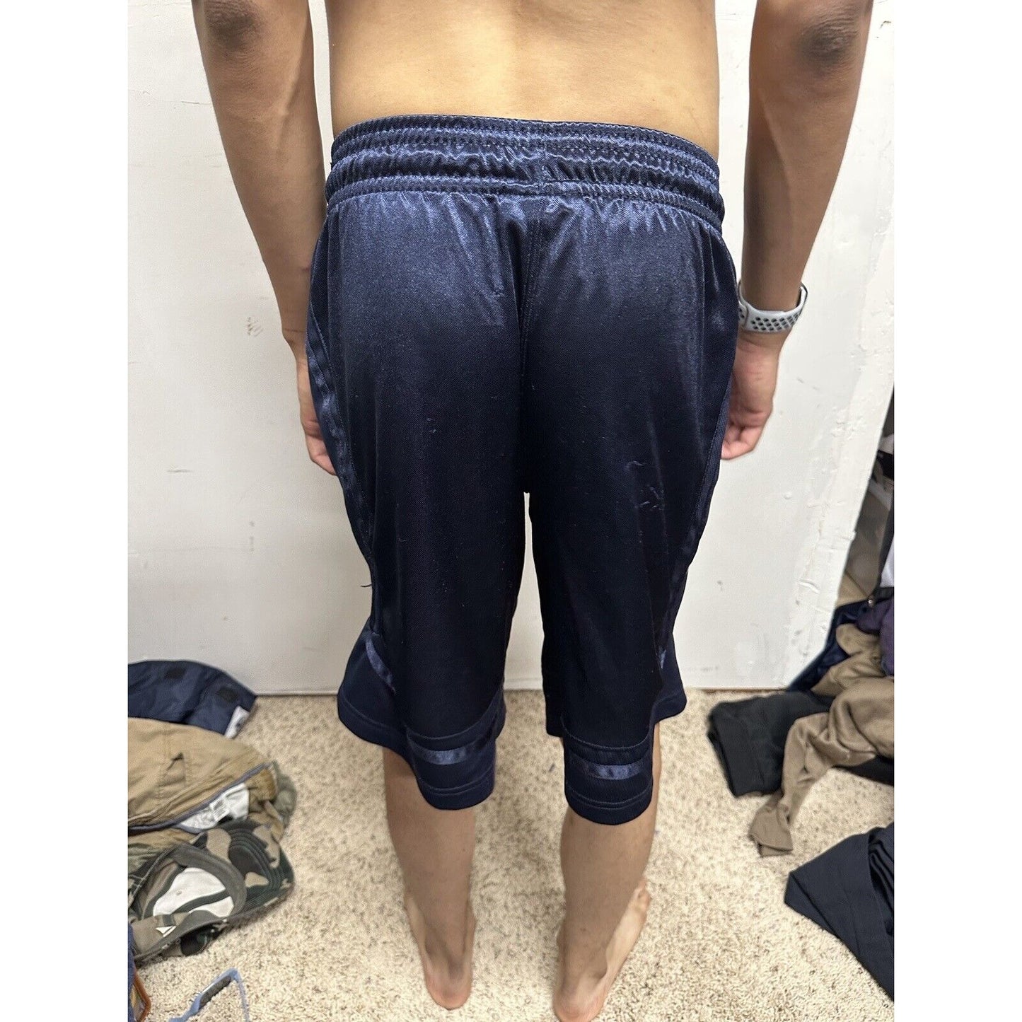 Men’s Dark Blue Small AND1 Athletic Shorts With Pockets