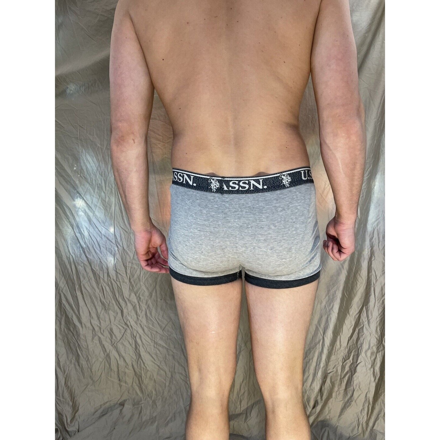 men's u.s. polo assn small Dark And Light gray boxer briefs