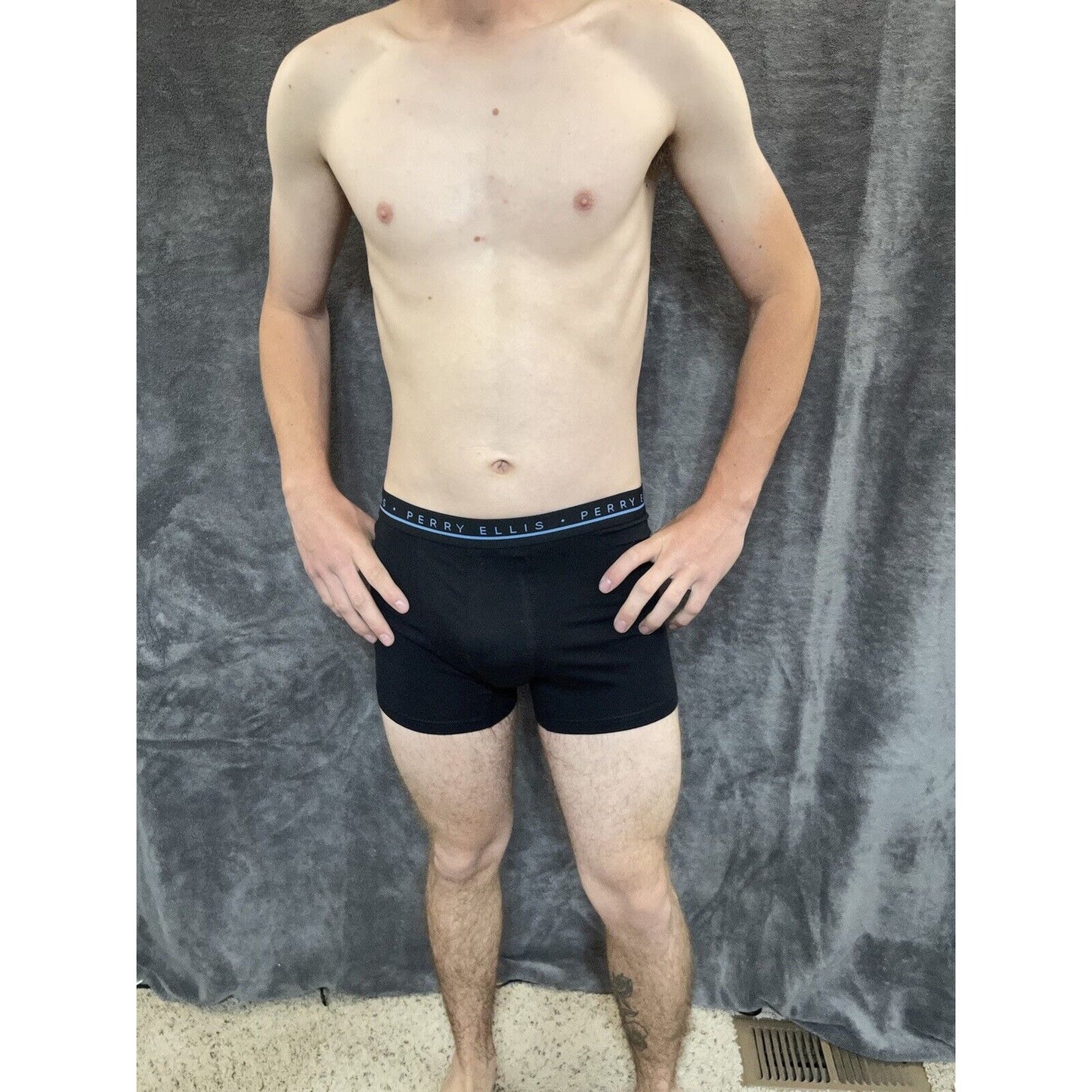 men's black perry ellis portfolio boxer brief Medium
