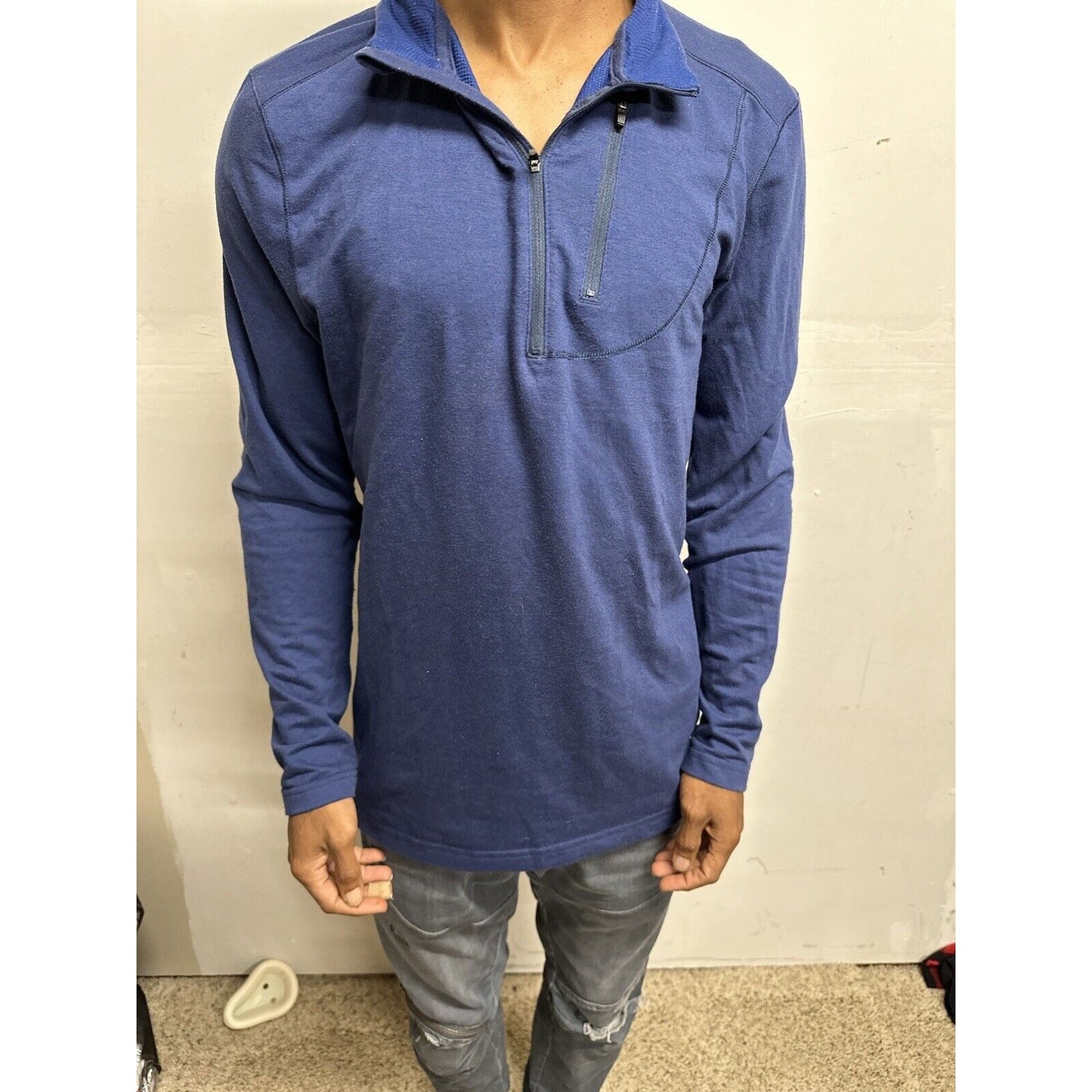 Men’s Swiss Tech Blue Medium 1/4 Zip Pullover Jacket