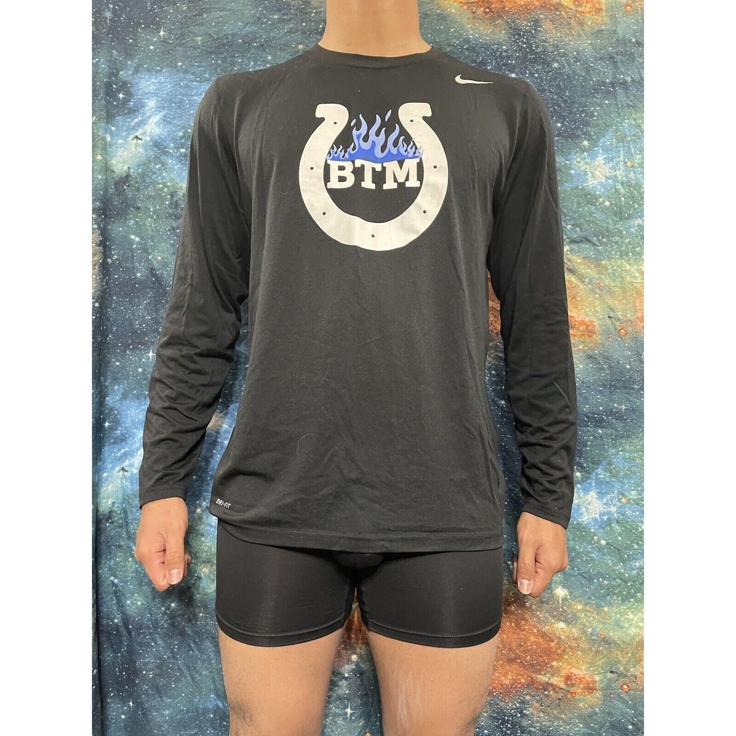 Men’s Black Large Black Long Sleeve Nike Dri-Fit BTM