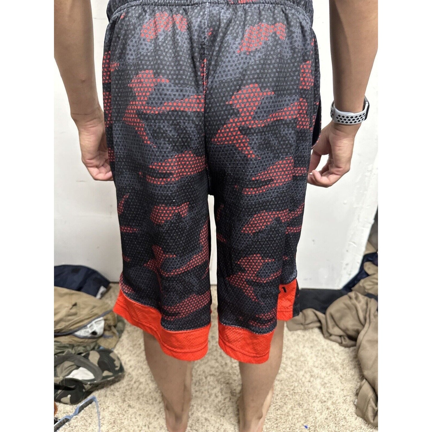 Men’s Black And Red AND1 Athletic Shorts With Pockets