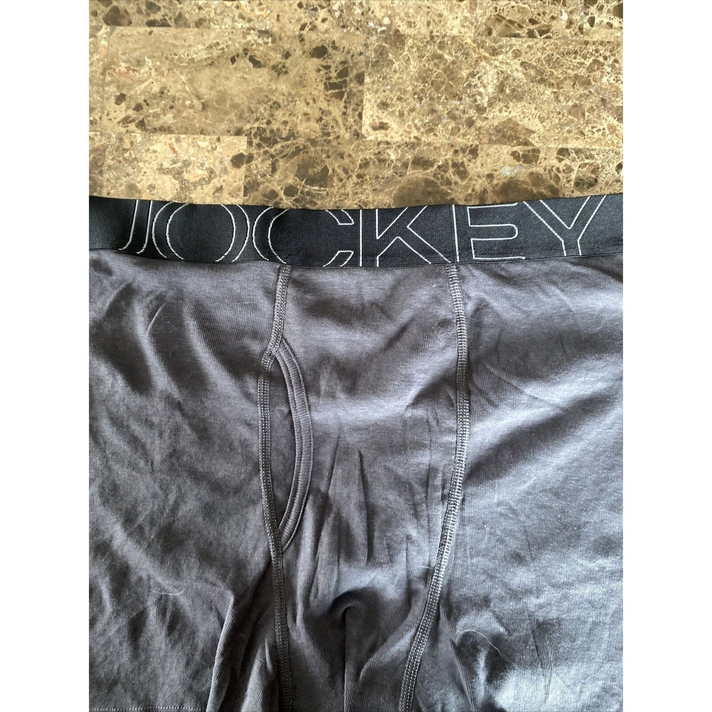Jockey Men's Active Blend Size Extra Large Boxer Briefs Gray With Black Bans NEW