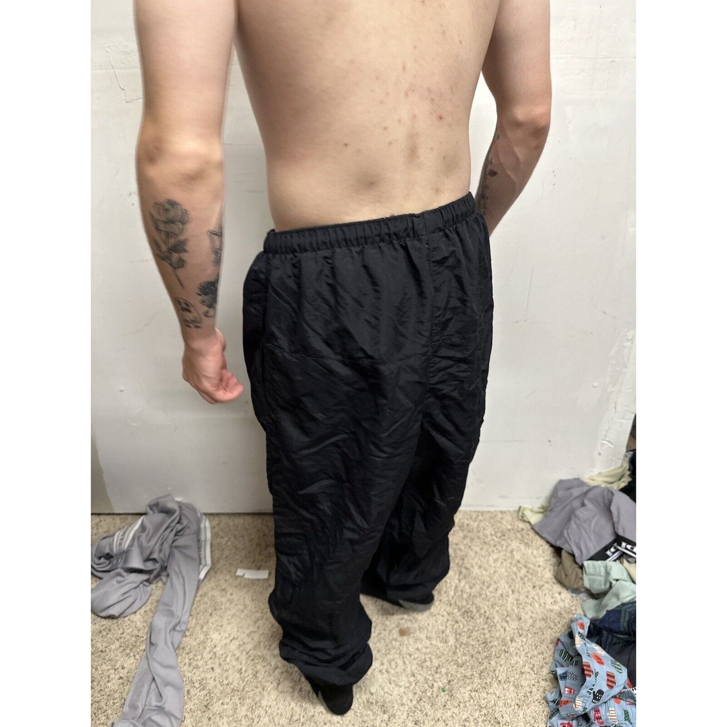 Men’s Army Pants - No Logo - XL Long Black Pt Uniform Bottoms PFU