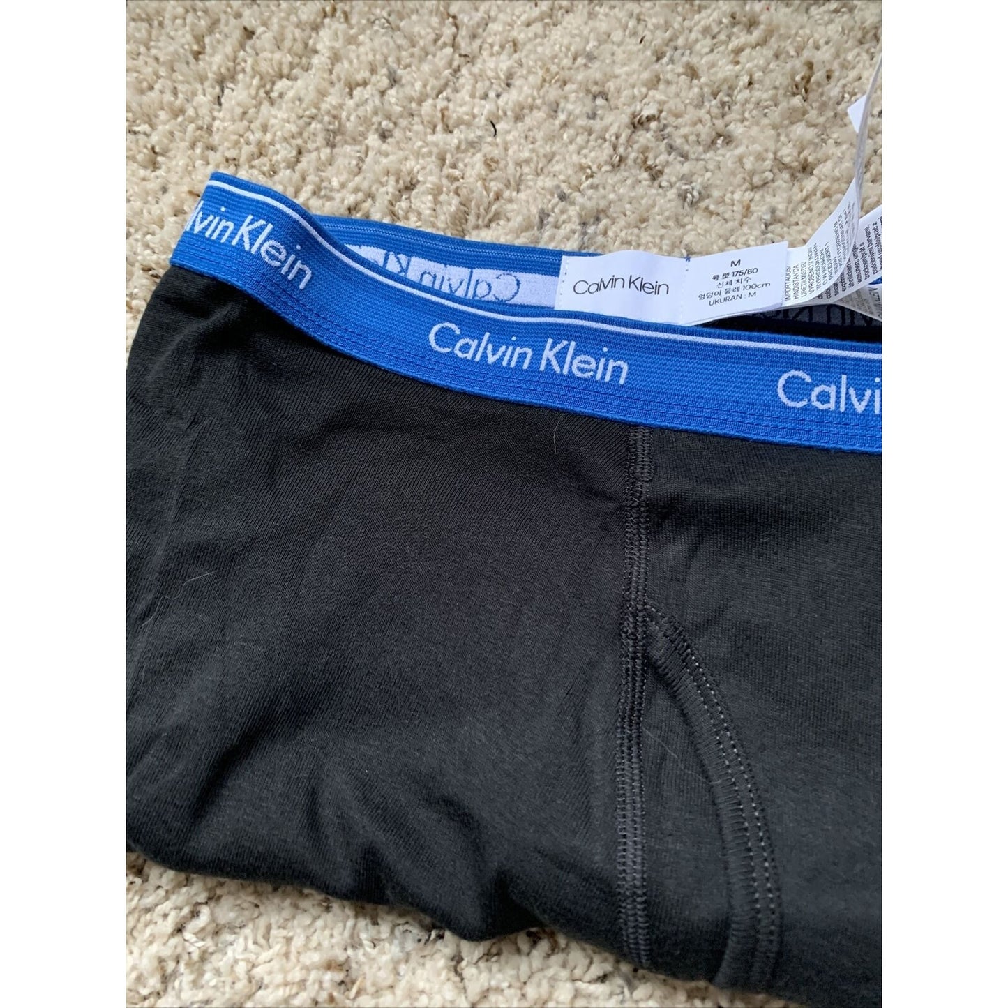 Calvin Klein Blue Band Black Compression Shorts Men’s Medium