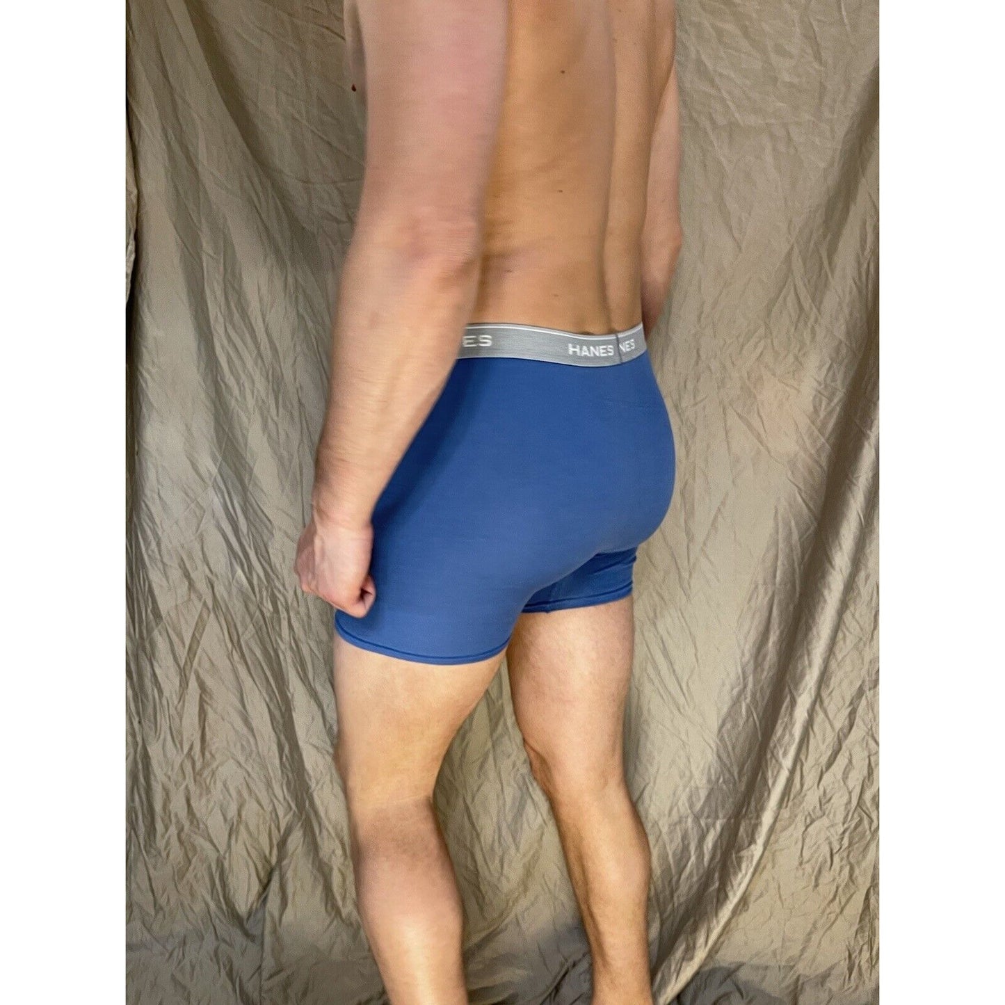 men's medium hanes Medium blue boxer brief