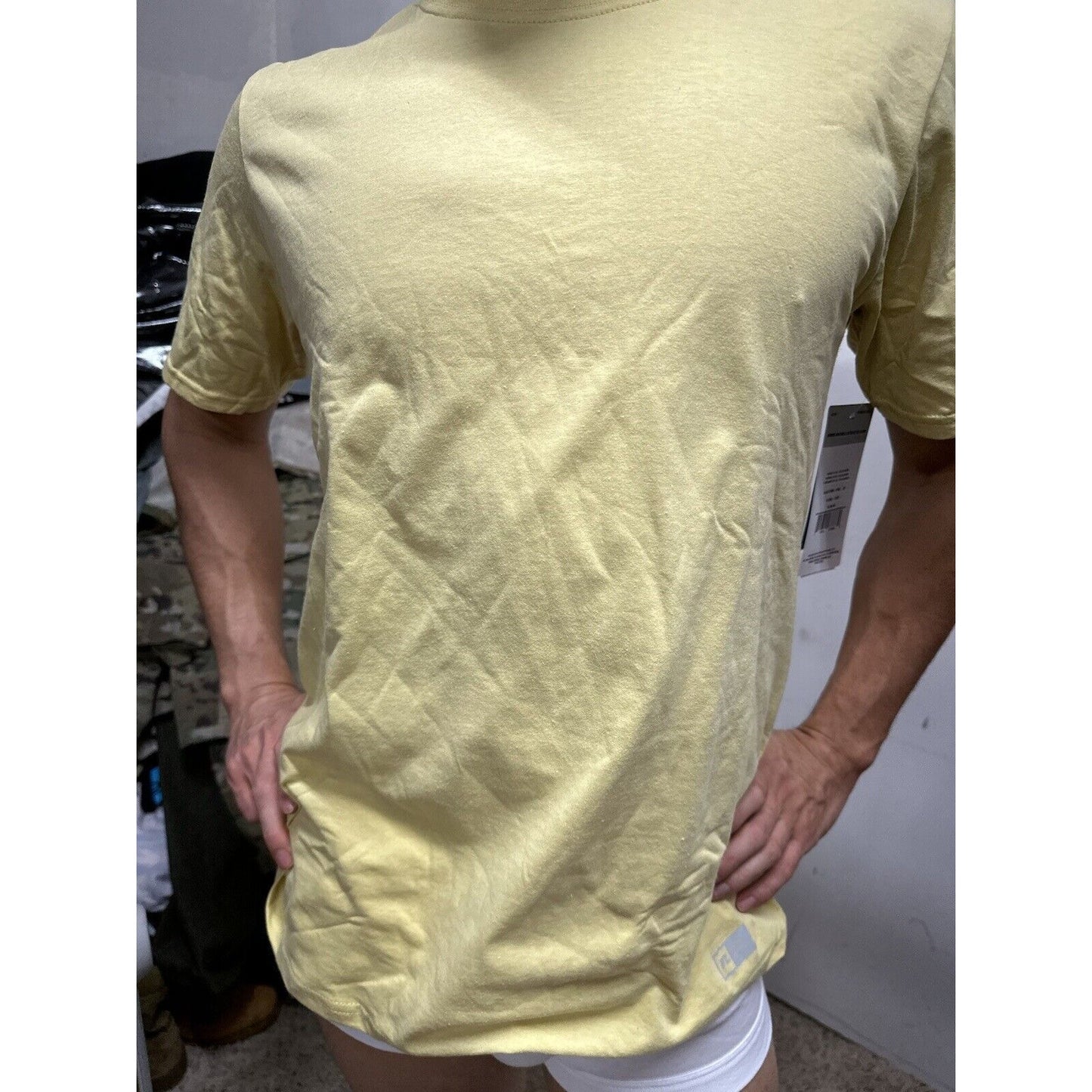 Russell Athletic Gold Medium Tshirt Short Sleeve Dri Power Odor Protection