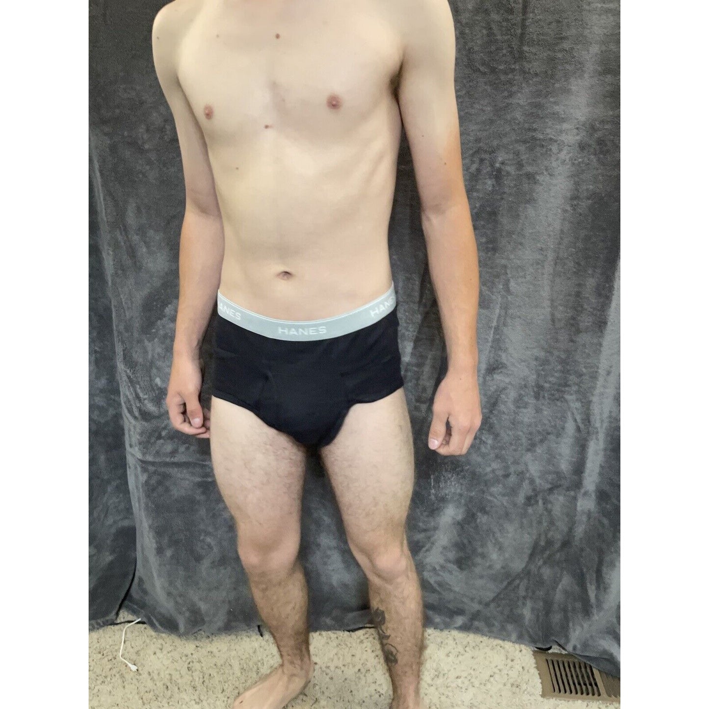 men's black hanes comfort flex large brief