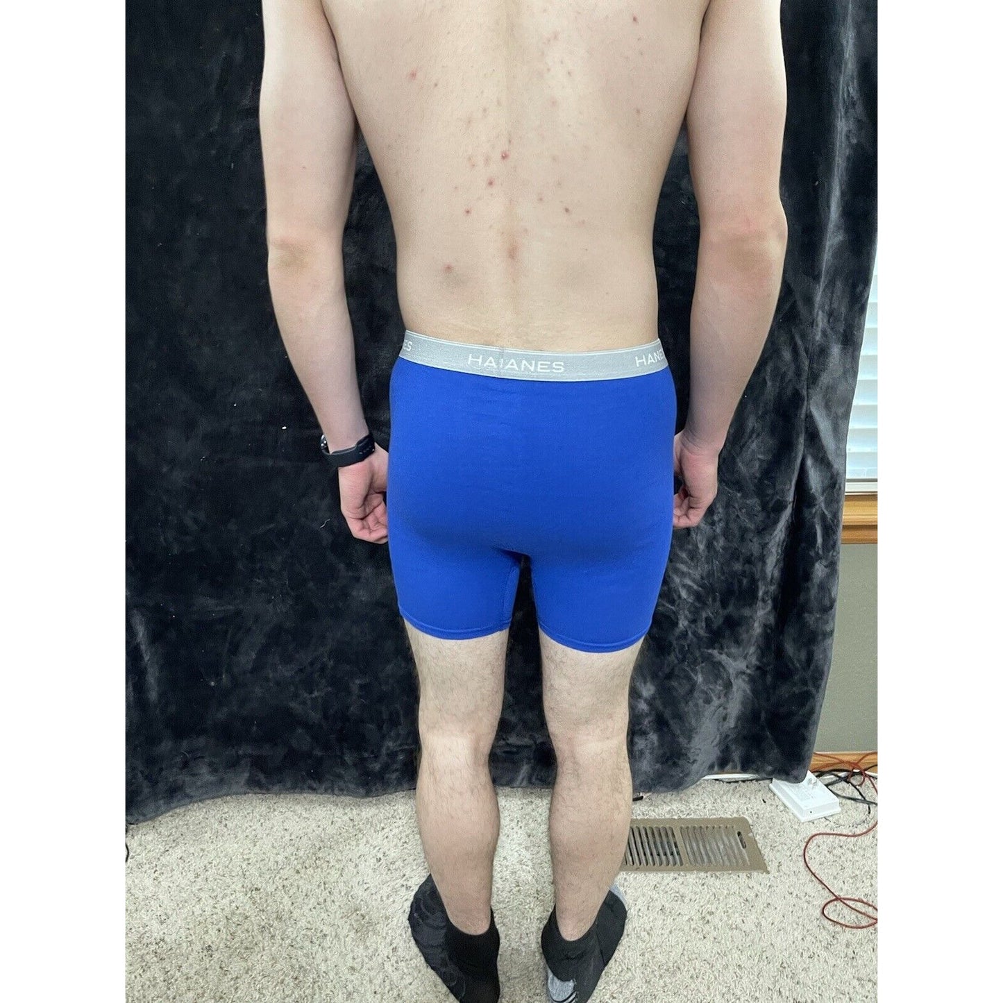 Men’s Royal Blue Medium Hanes Boxer Briefs New